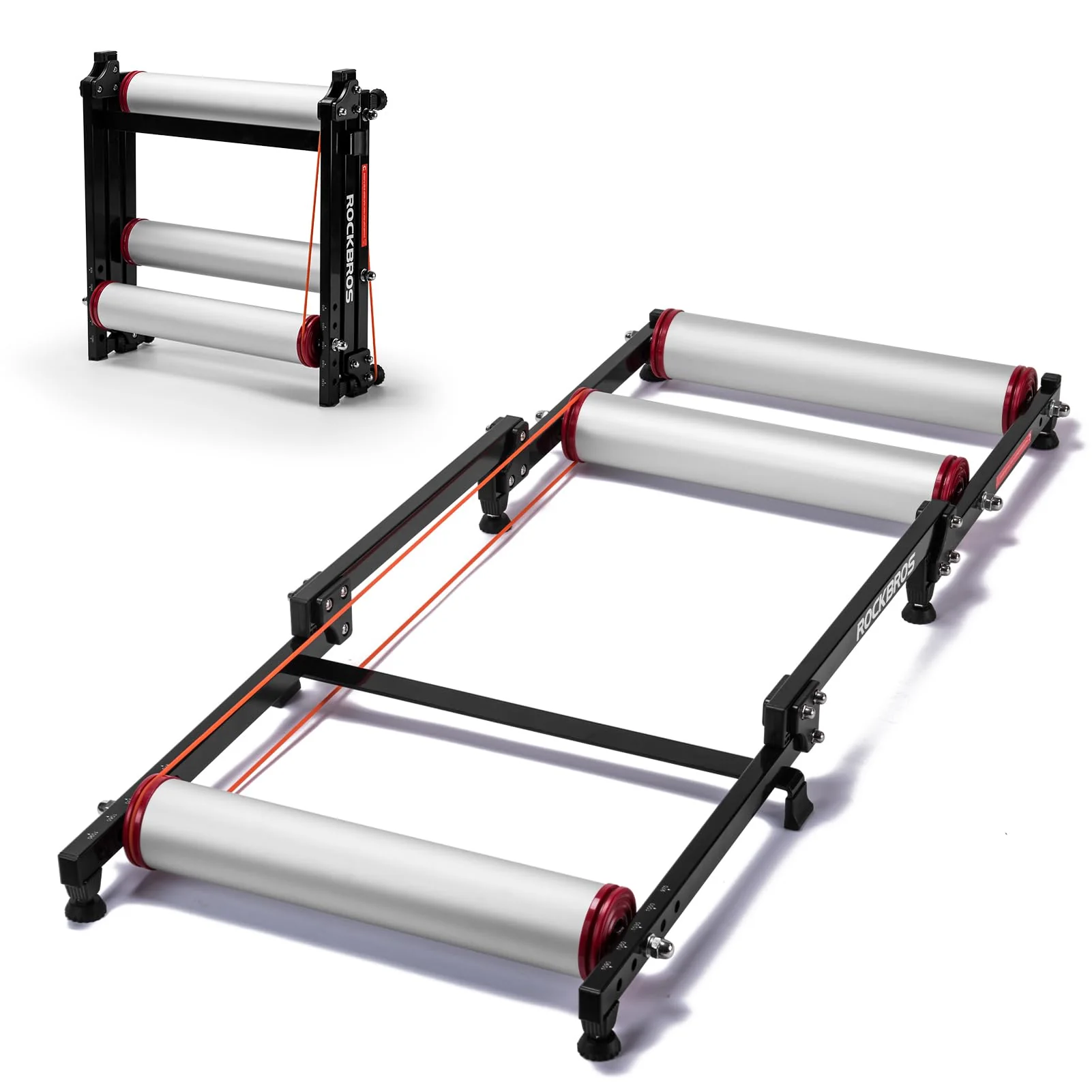 Foldable Adjustable Bike Rollers with Resistance for Indoor Exercise - Image 2