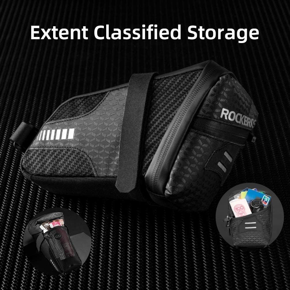 ROCKBROS Bike Saddle Bag Under Seat 1.5L Cycling Accessories Storage Pouch - Image 6
