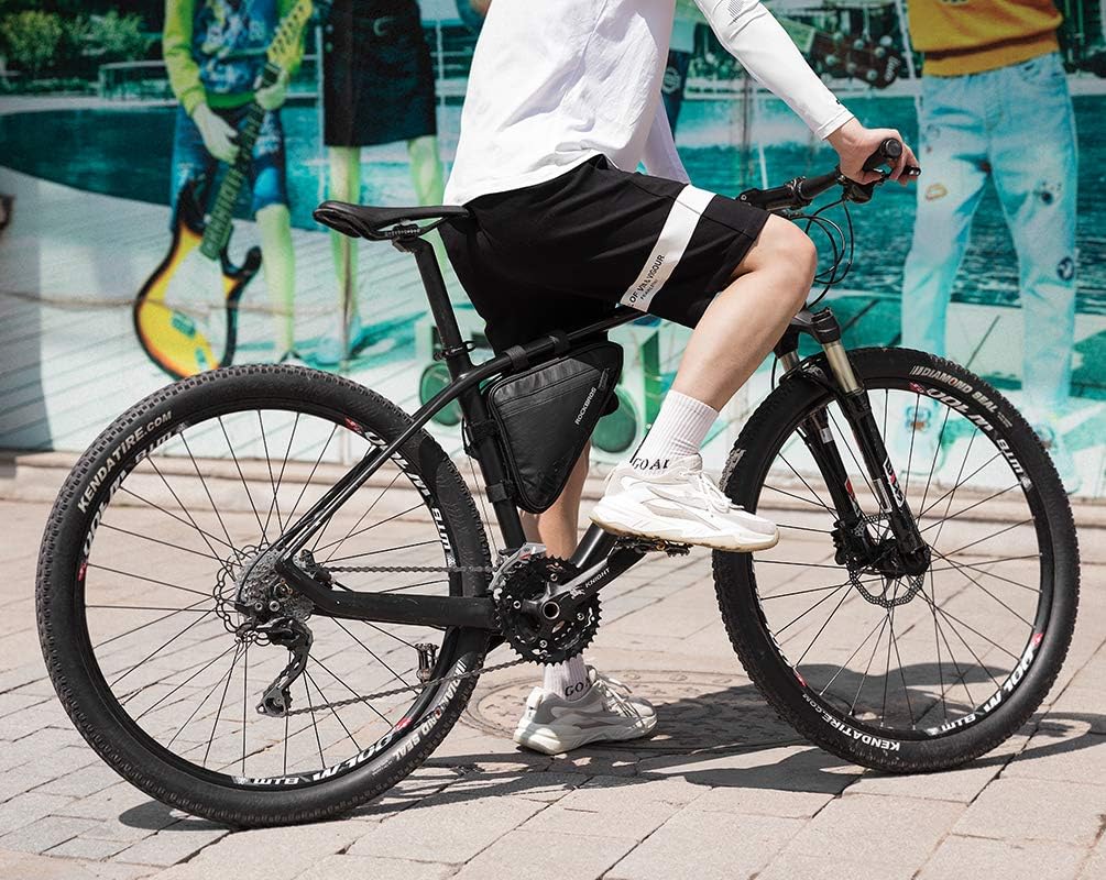 ROCKBROS Bike Triangle Frame Bag, with Two Side Pockets, 1.5L - Image 7