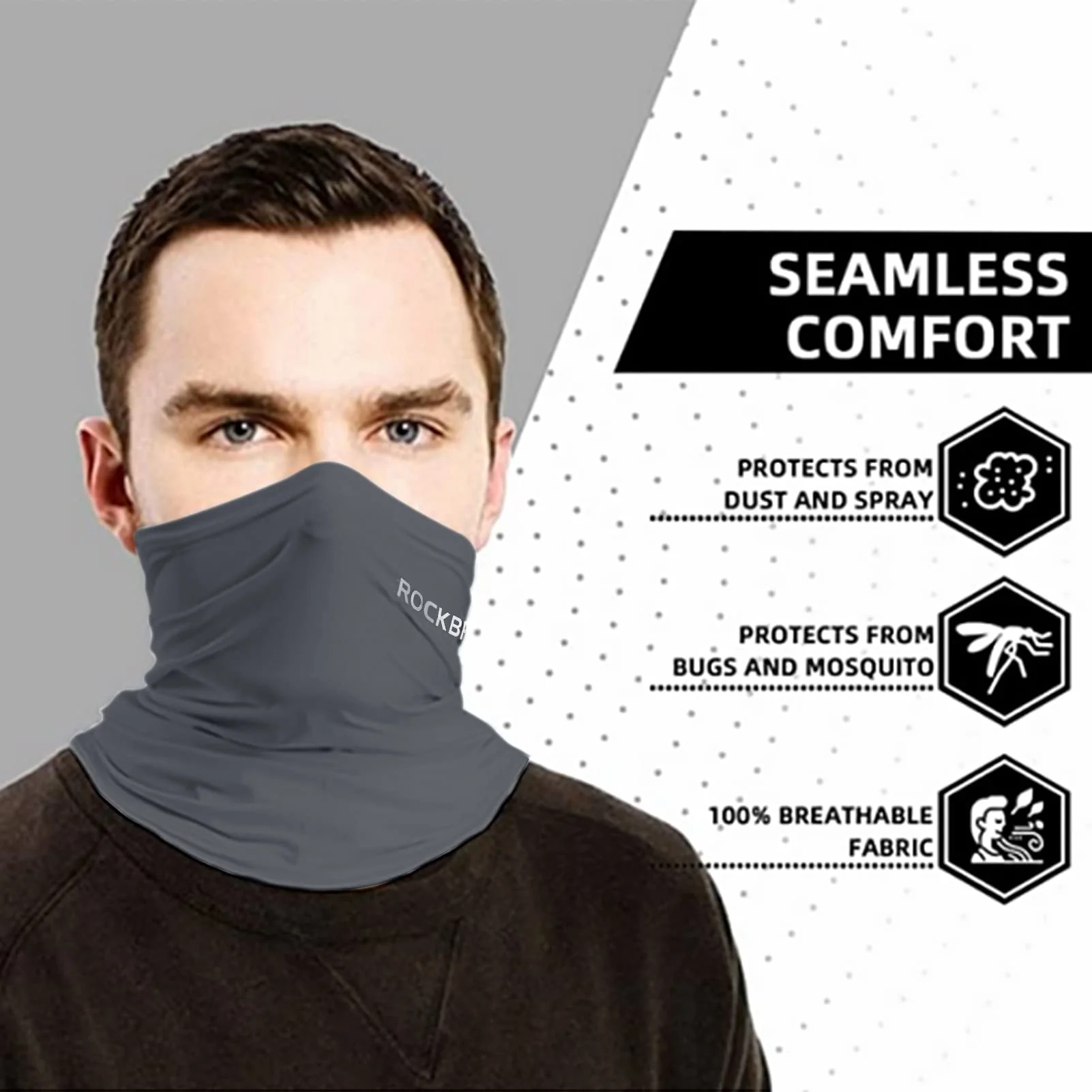ROCKBROS Cooling Neck Gaiter Bandana Face Mask Summer Half Face Scarf for Cycling Fishing - Image 17