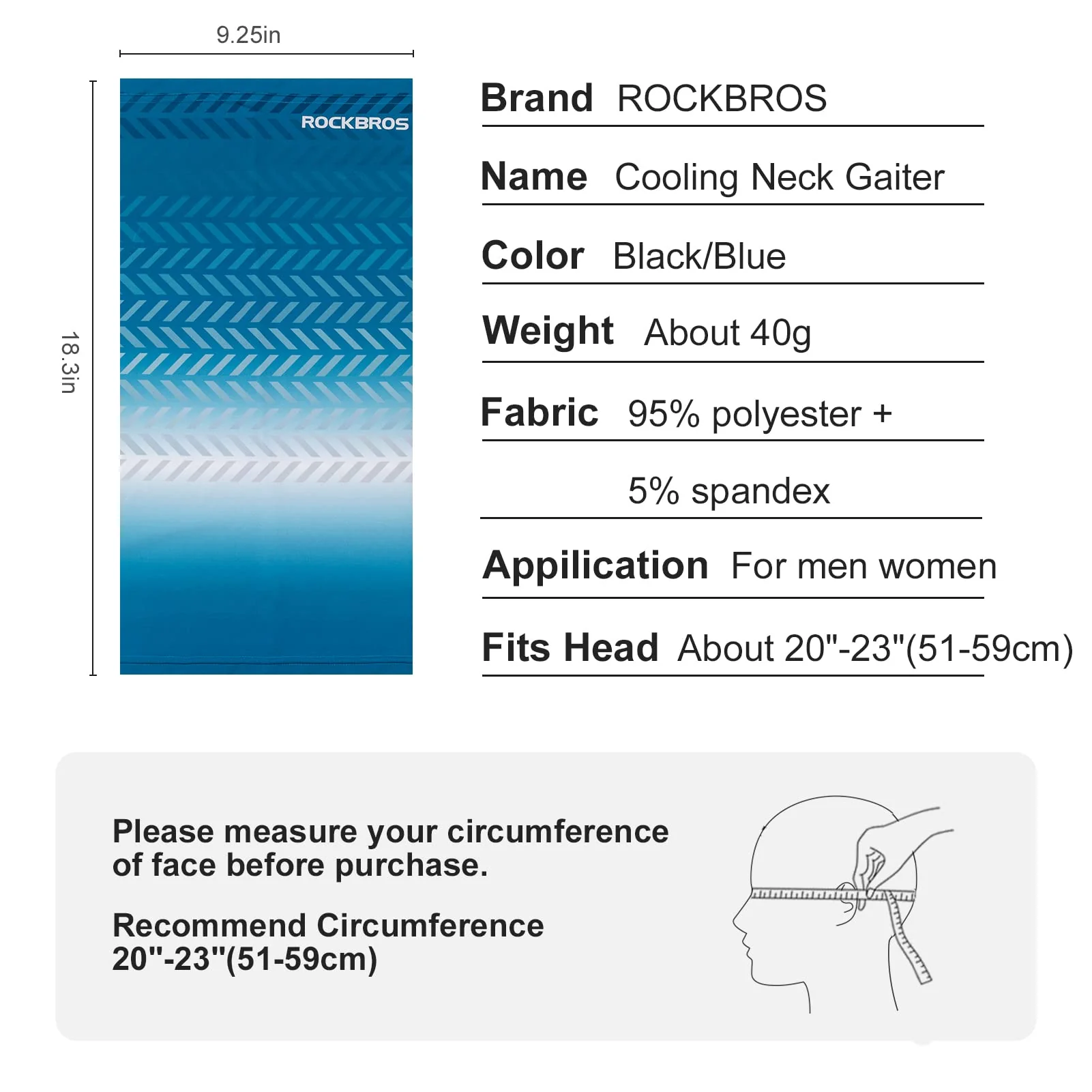 ROCKBROS Cooling Neck Gaiter Face Mask Fishing Scarf Face Cover for Men Women - Image 49