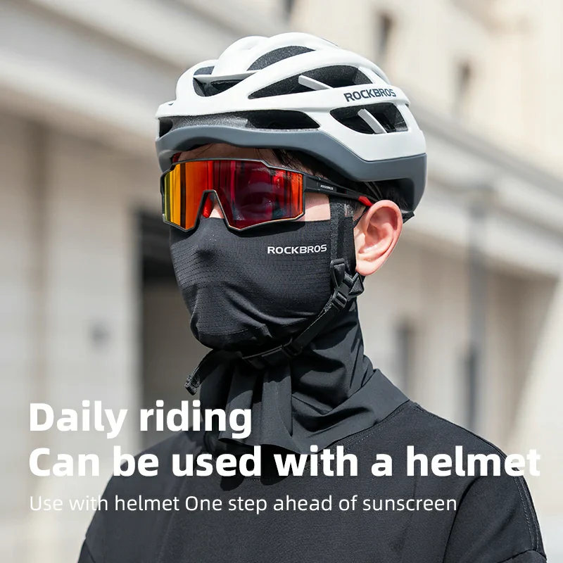 ROCKBROS Cooling Neck Gaiter with Ear Loops – UV Protection for Cycling - Image 10