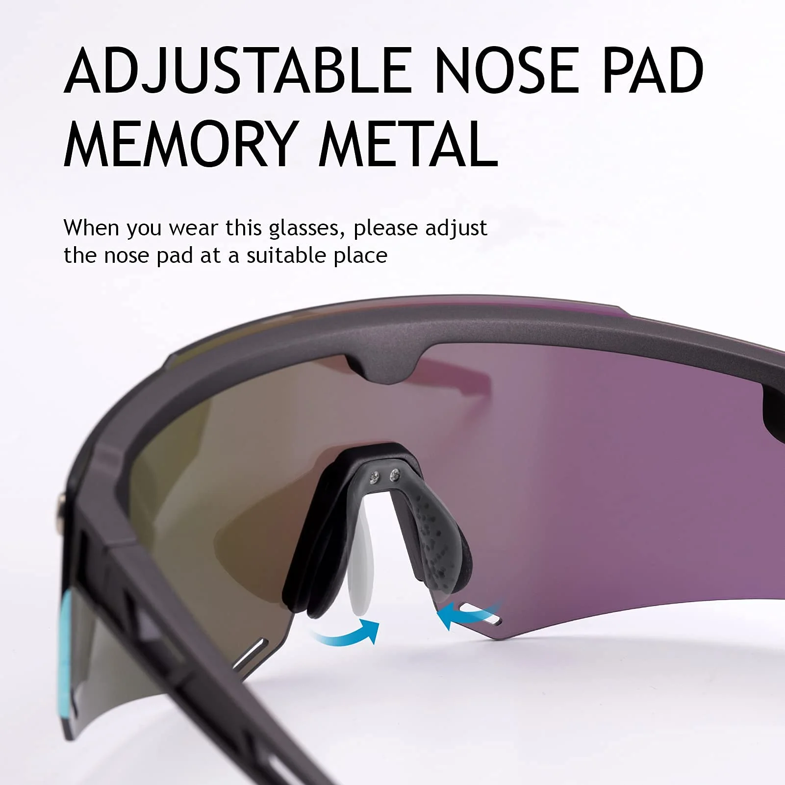 Unisex Polarized Cycling Glasses with 2 Replaceable Lenses - Image 17