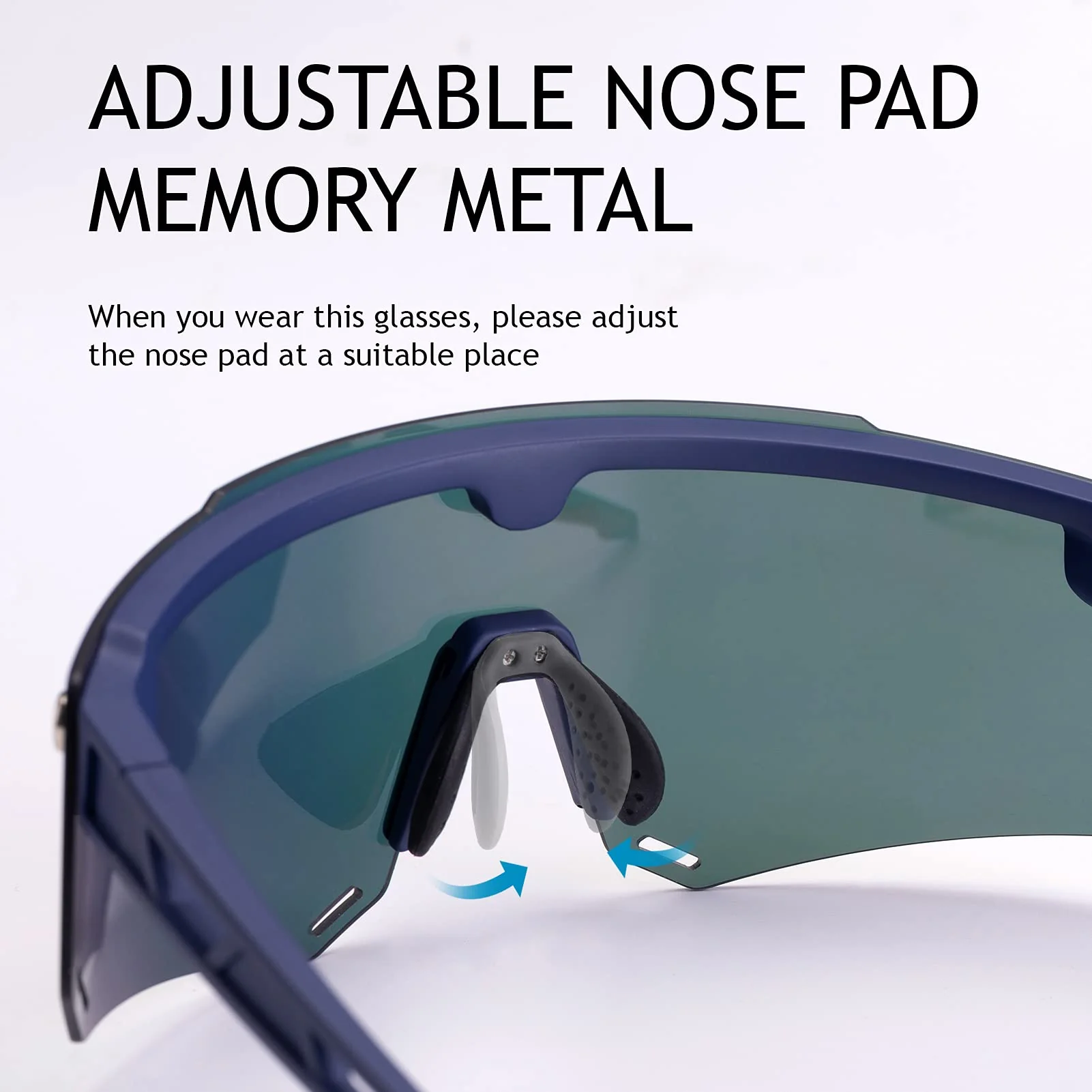 Unisex Polarized Cycling Glasses with 2 Replaceable Lenses - Image 5