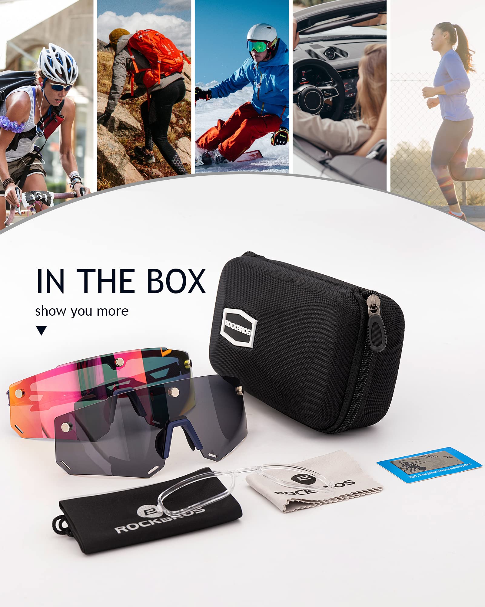 Unisex Polarized Cycling Glasses with 2 Replaceable Lenses - Image 6