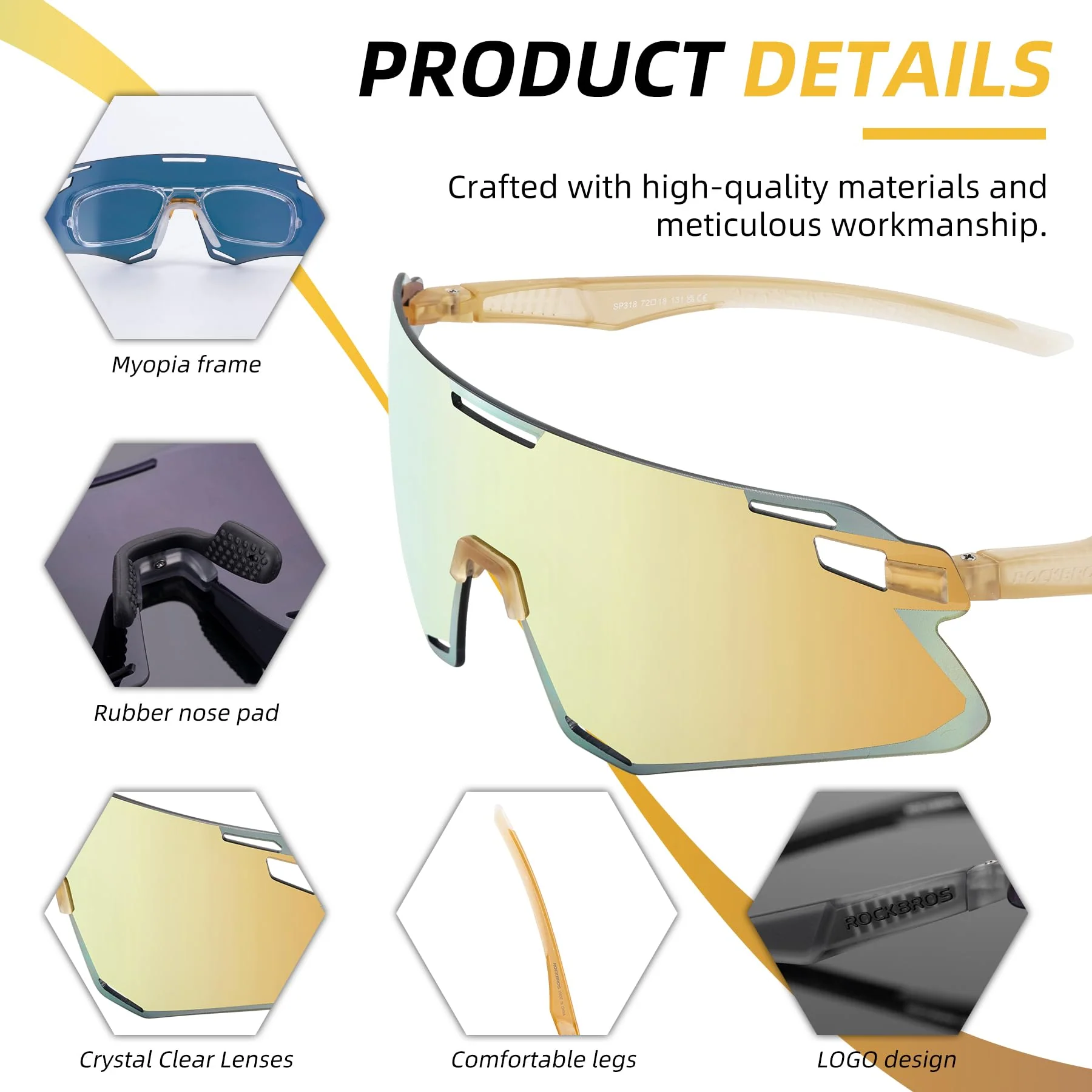 Men's Anti-Blue Light MTB Cycling Sunglasses - Image 8