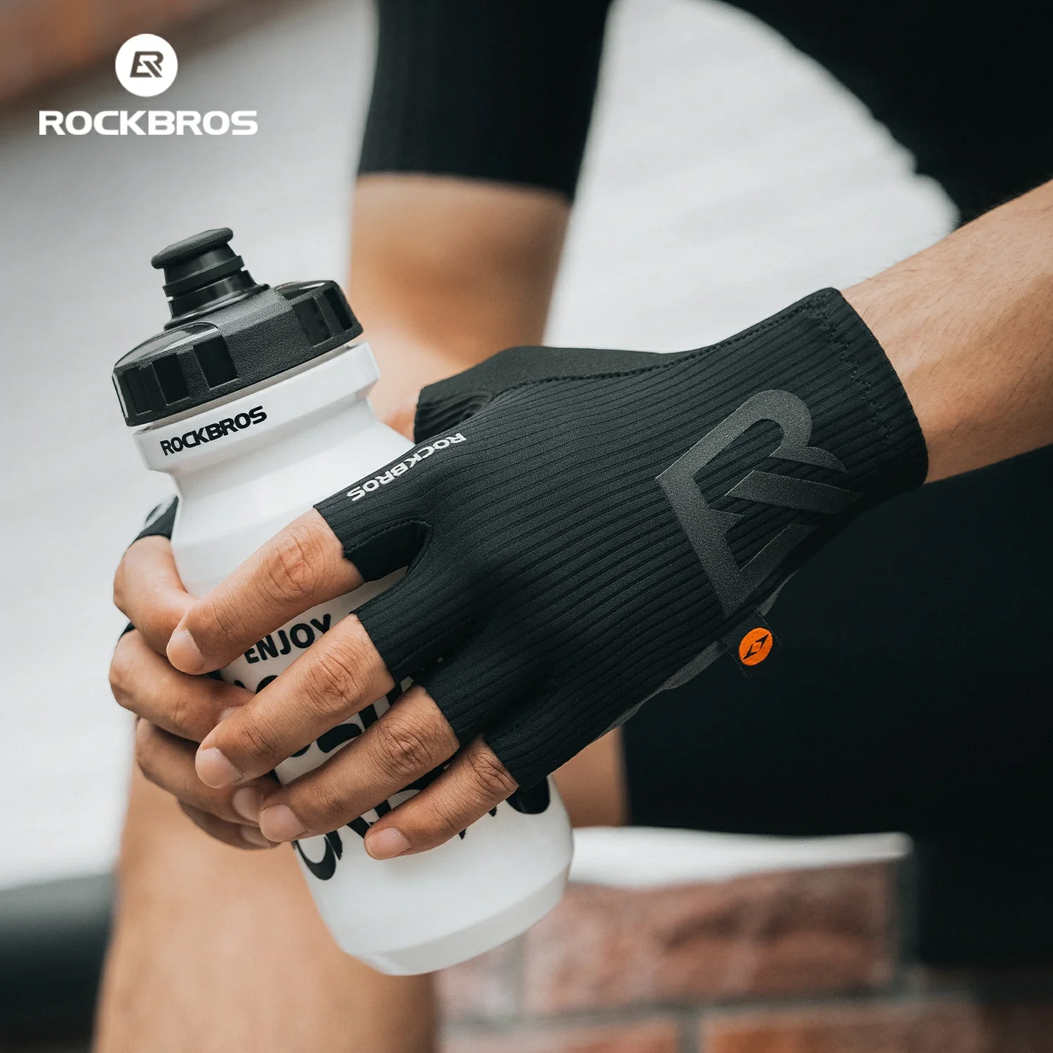 ROCKBROS Elastic Interface® Half-Finger Gel Padded Cycling Gloves - Image 4