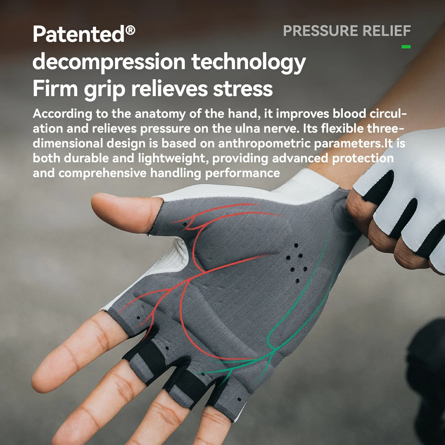 ROCKBROS Elastic Interface® Half-Finger Gel Padded Cycling Gloves - Image 7
