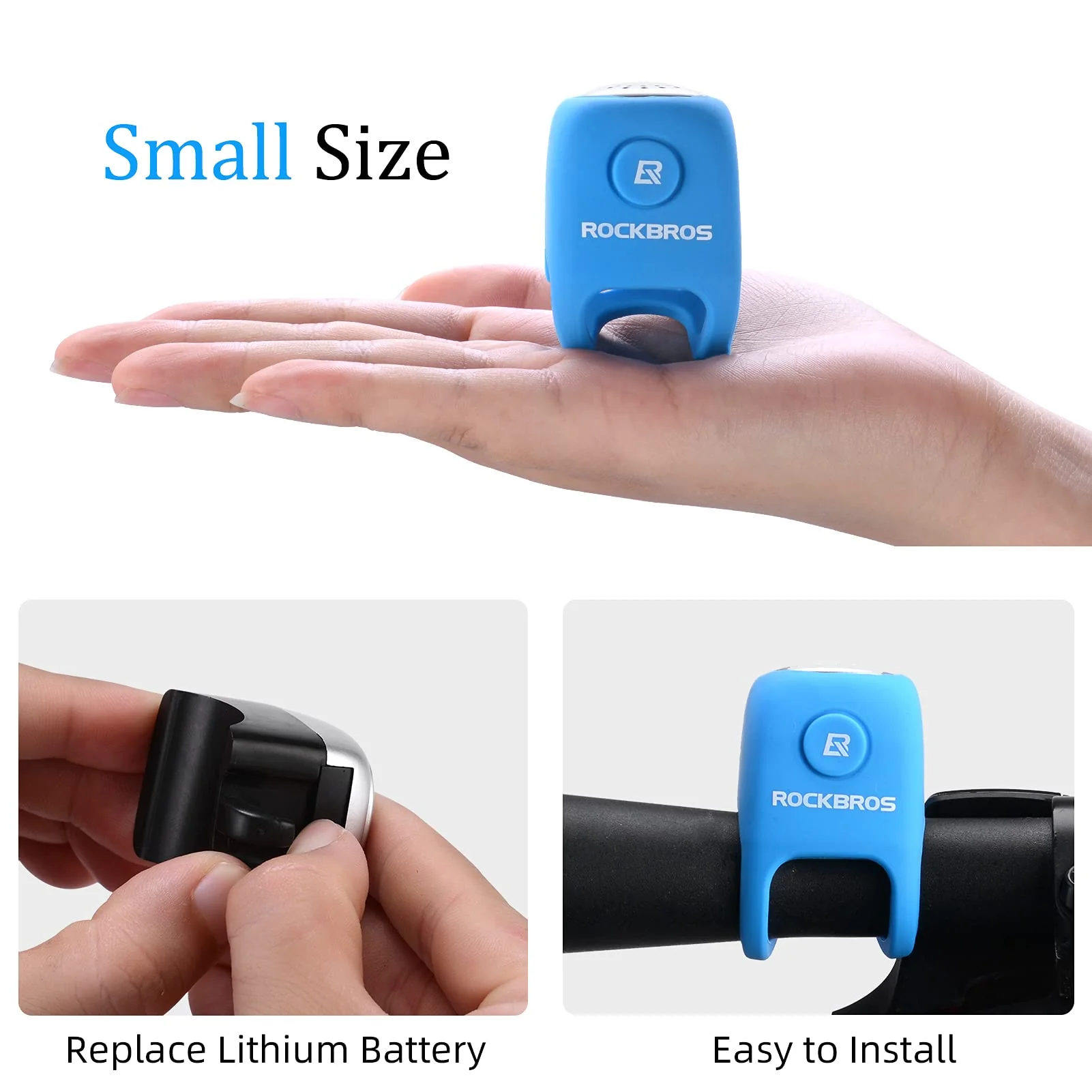 ROCKBROS Electric Bicycle Bells Loud Horn Ring Rainproof 3 Modes 90DB - Image 10