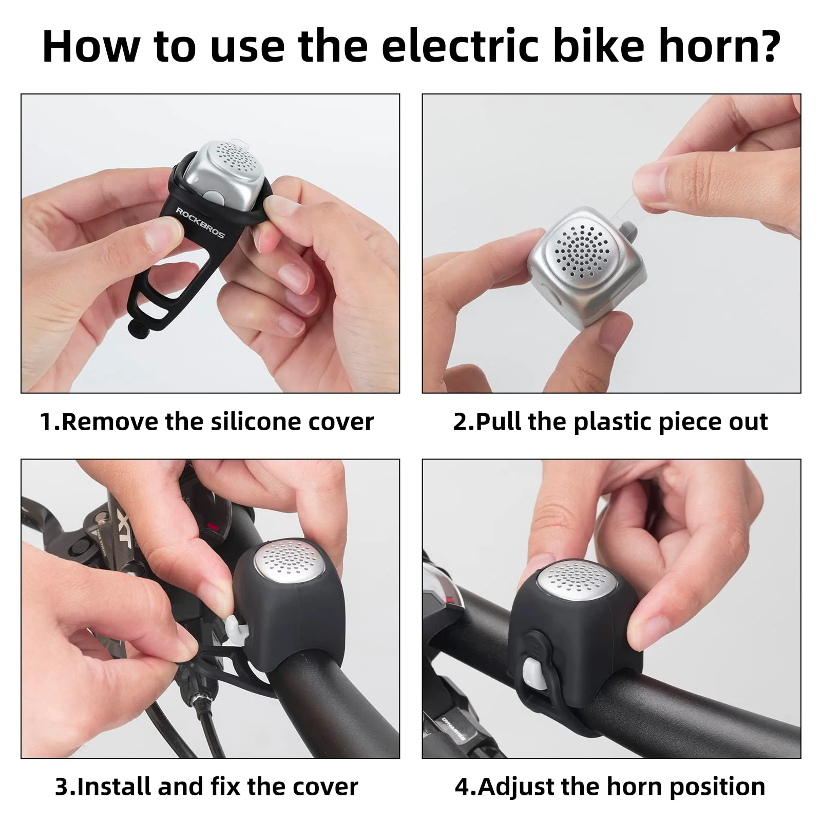 ROCKBROS Electric Bicycle Bells Loud Horn Ring Rainproof 3 Modes 90DB - Image 6