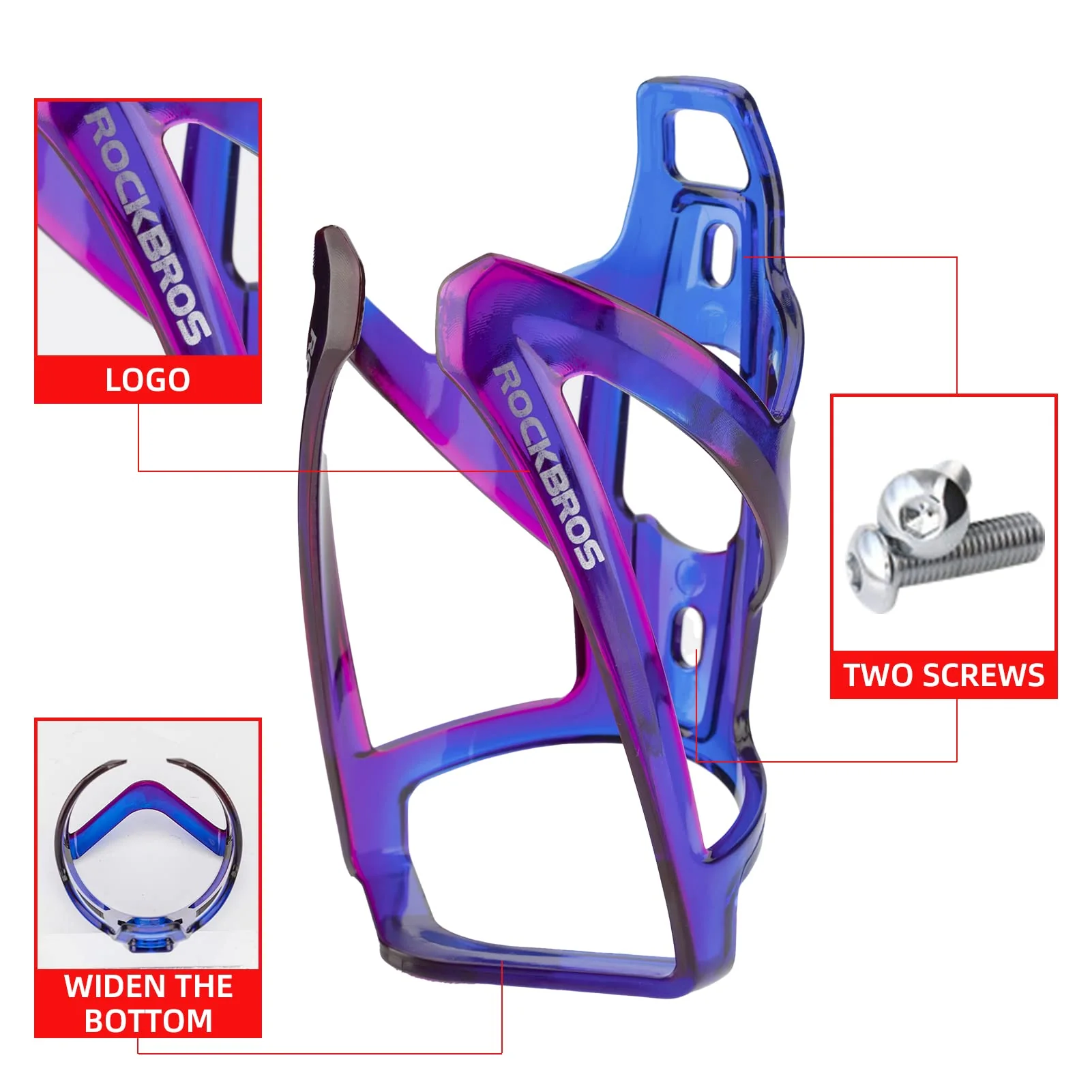 ROCKBROS FK-338 Bike Water Bottle Holder with Screws Tool - Image 13