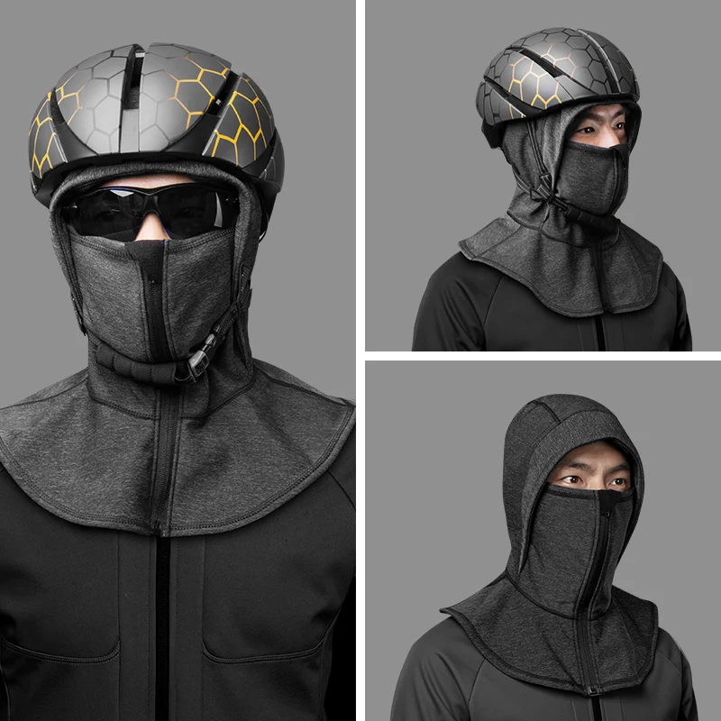 ROCKBROS Fleece-Lined Warmth Windproof Balaclava Ski Mask Reflective Logo - Image 5