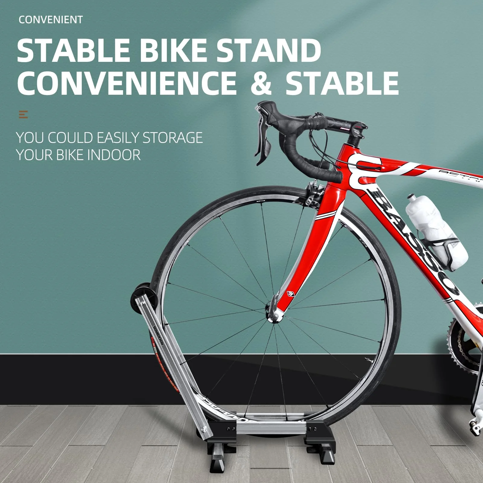Foldable Alloy Indoor Bike Stand for 20"-29" Wheels - Image 9