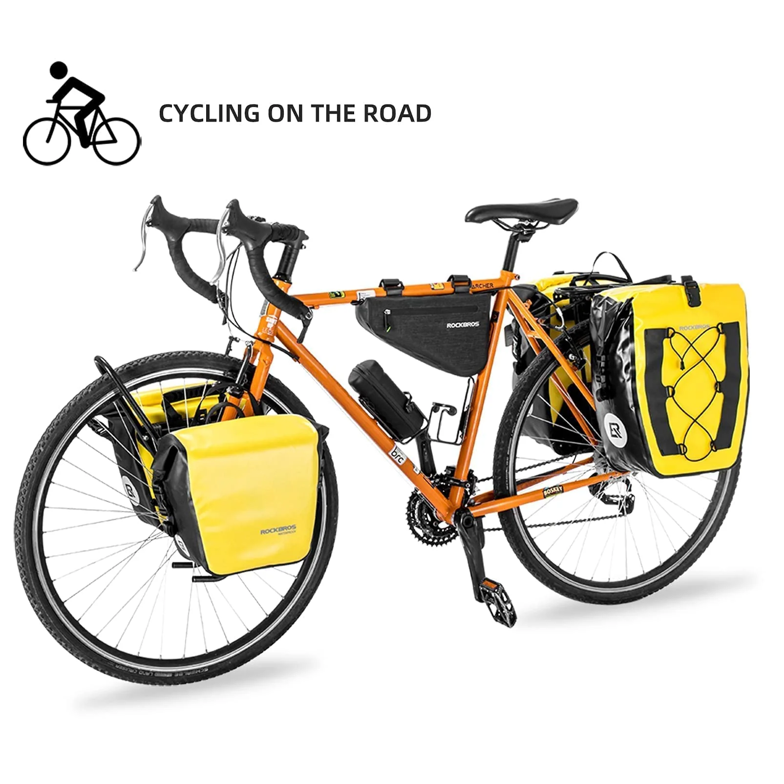 ROCKBROS Front Roller Panniers Bag Sturdy with Handle Shoulder Strap 1 Pair - Image 14