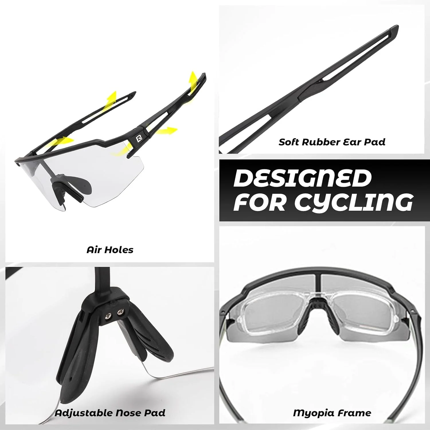 Half-Frame Photochromic Sports Sunglasses (UV400) - Image 16