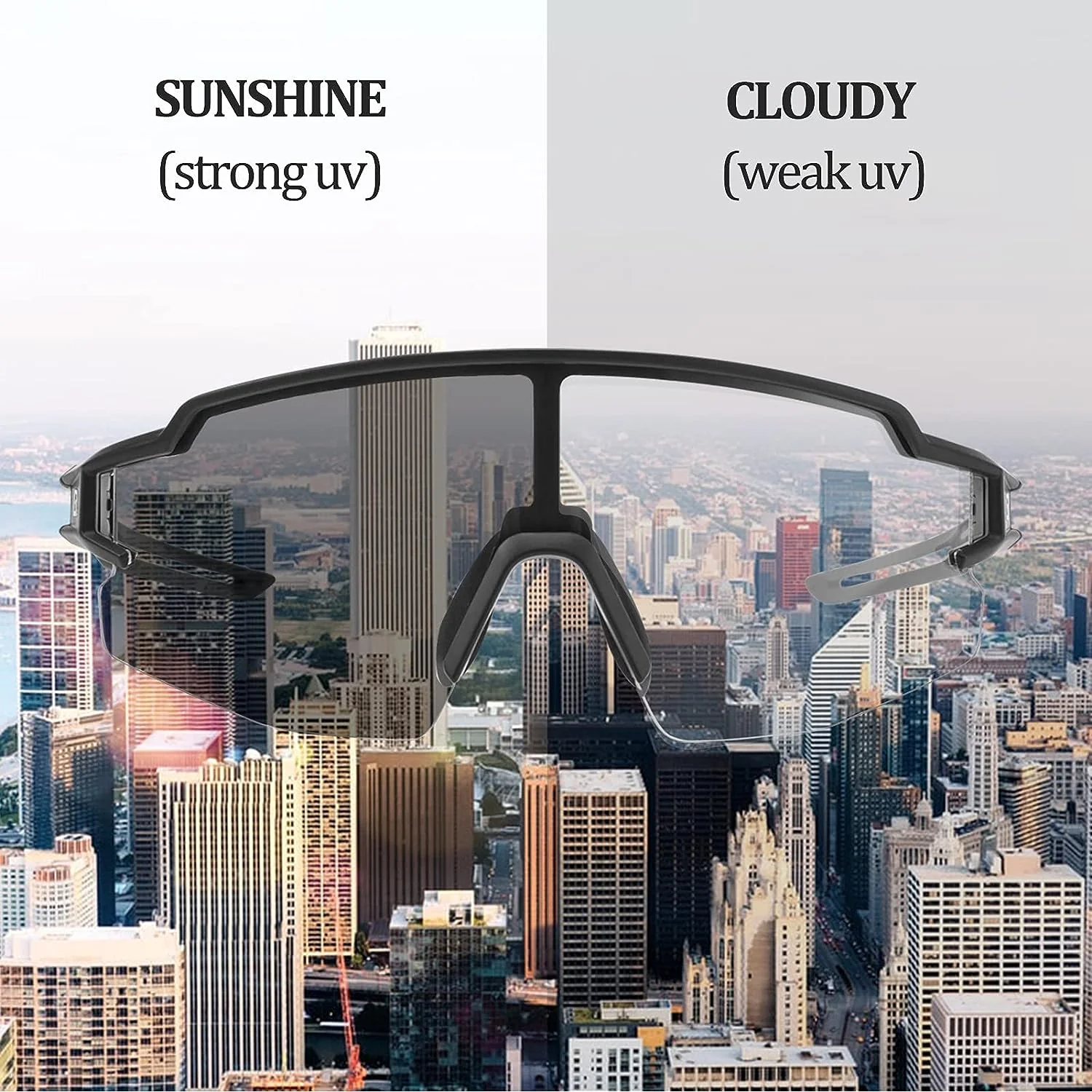 Half-Frame Photochromic Sports Sunglasses (UV400) - Image 18