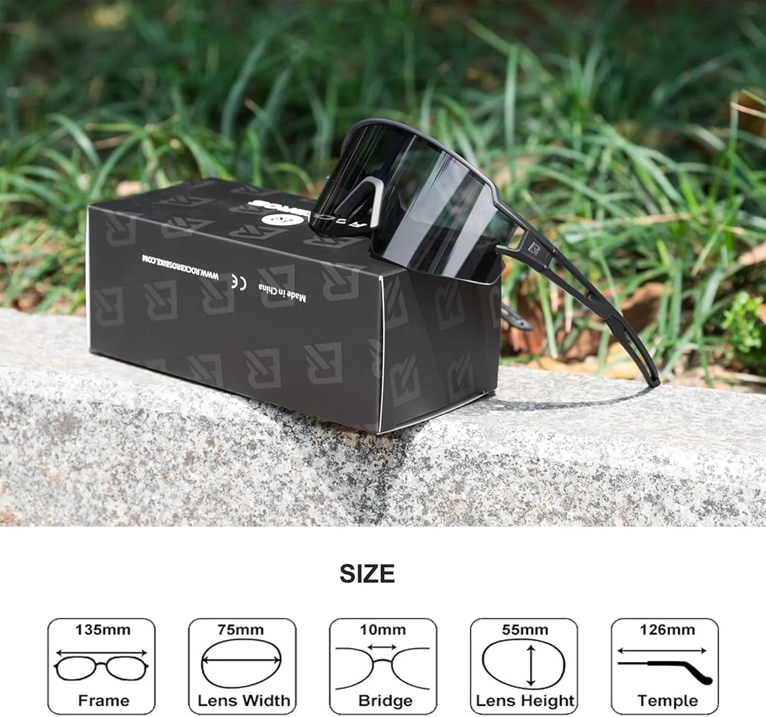 Half-Frame Photochromic Sports Sunglasses (UV400) - Image 19