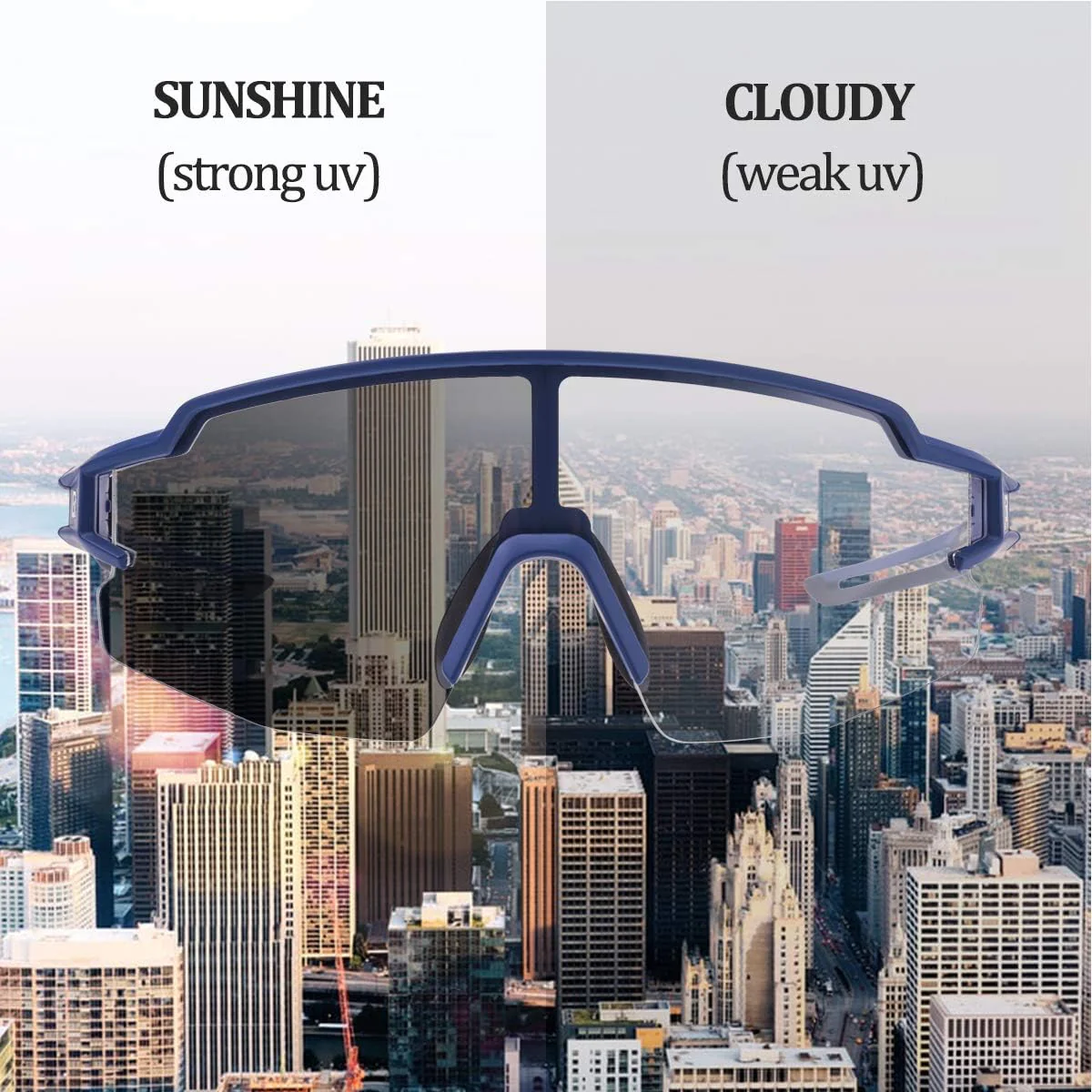 Half-Frame Photochromic Sports Sunglasses (UV400) - Image 35
