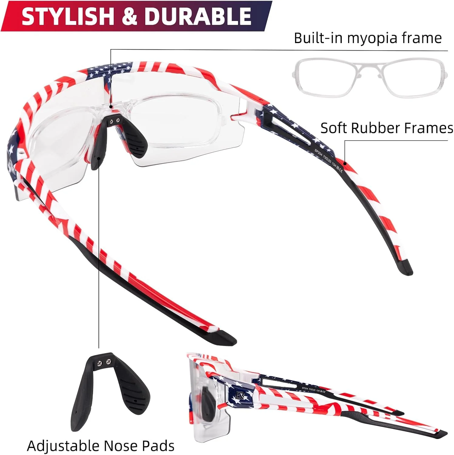 Half-Frame Photochromic Sports Sunglasses (UV400) - Image 43