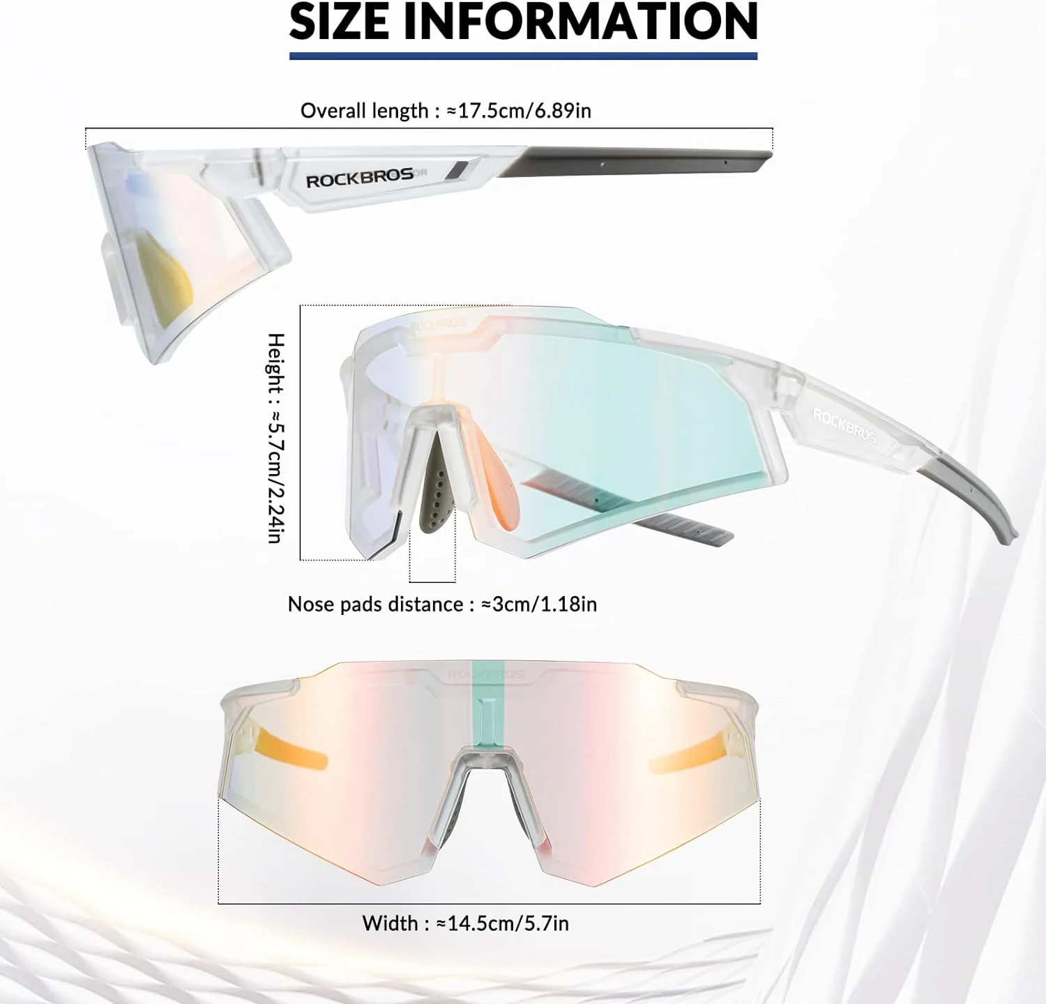 Half-Frame Photochromic Sports Sunglasses (UV400) - Image 53