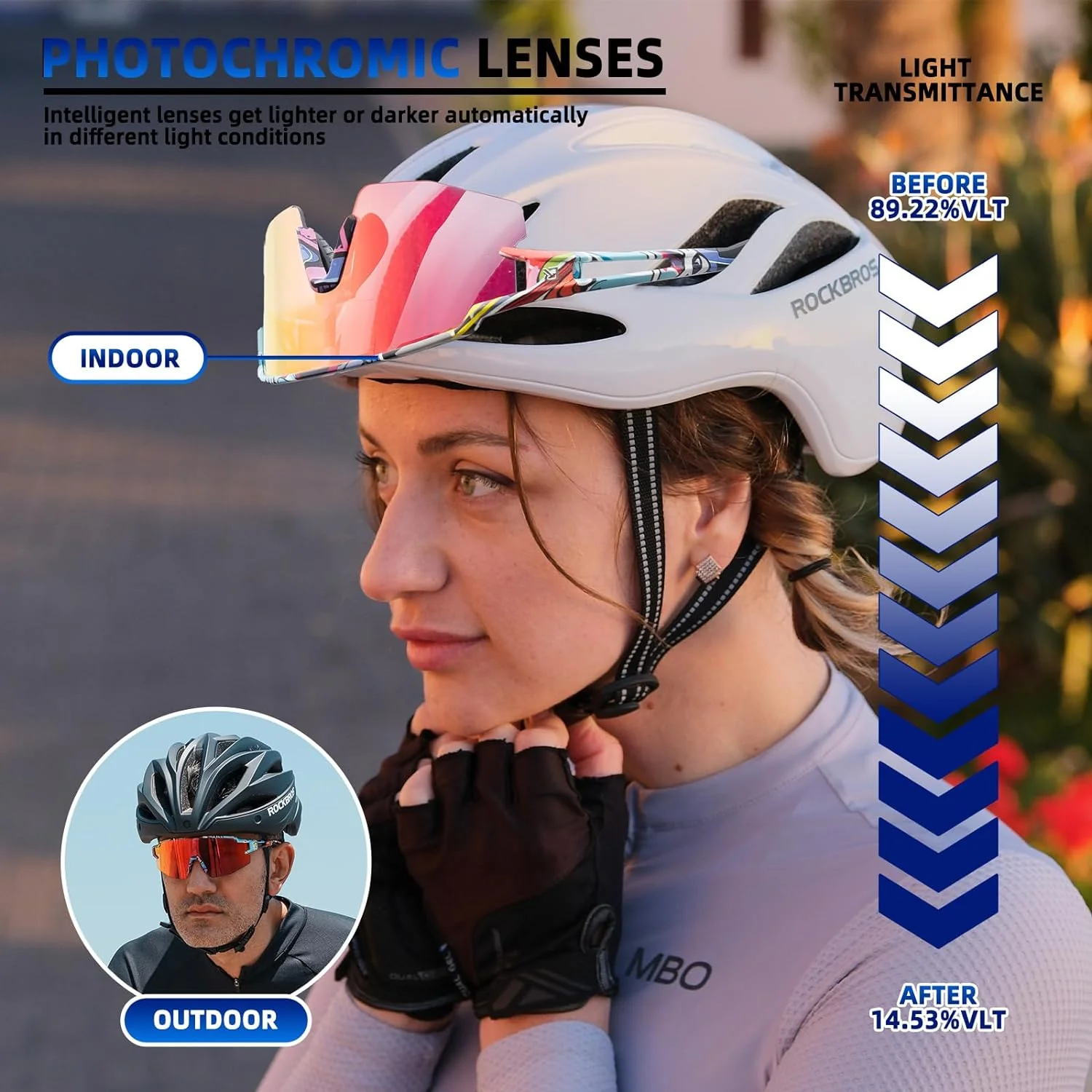 Half-Frame Photochromic Sports Sunglasses (UV400) - Image 56