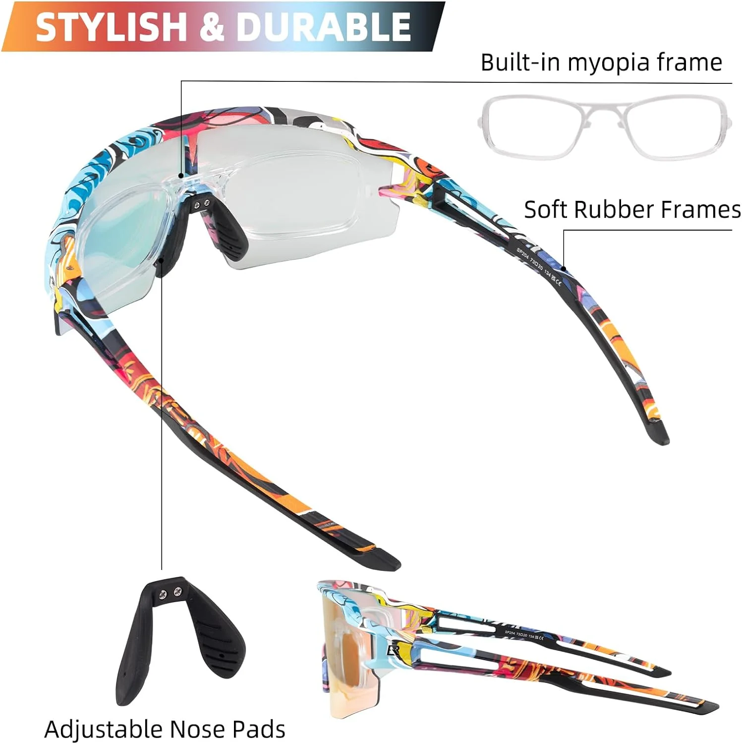 Half-Frame Photochromic Sports Sunglasses (UV400) - Image 59