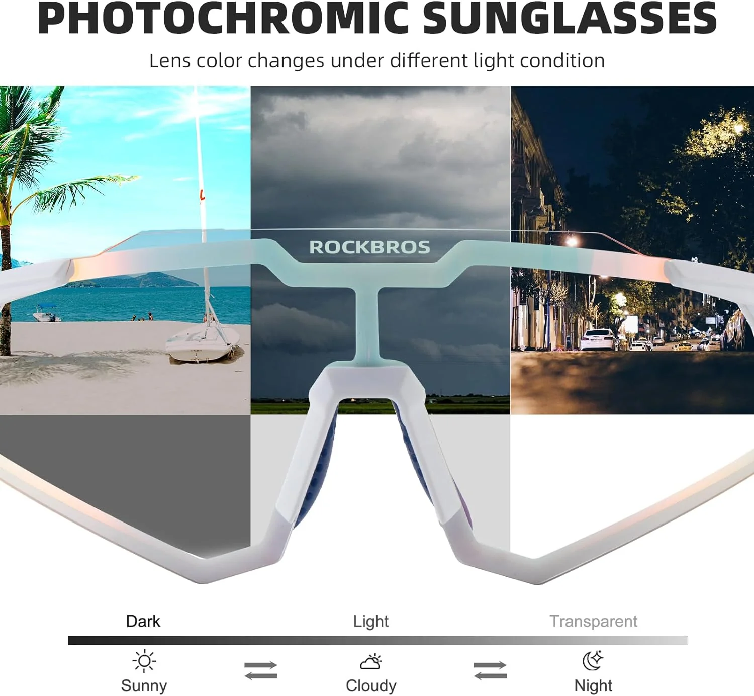 Half-Frame Photochromic Sports Sunglasses (UV400) - Image 64