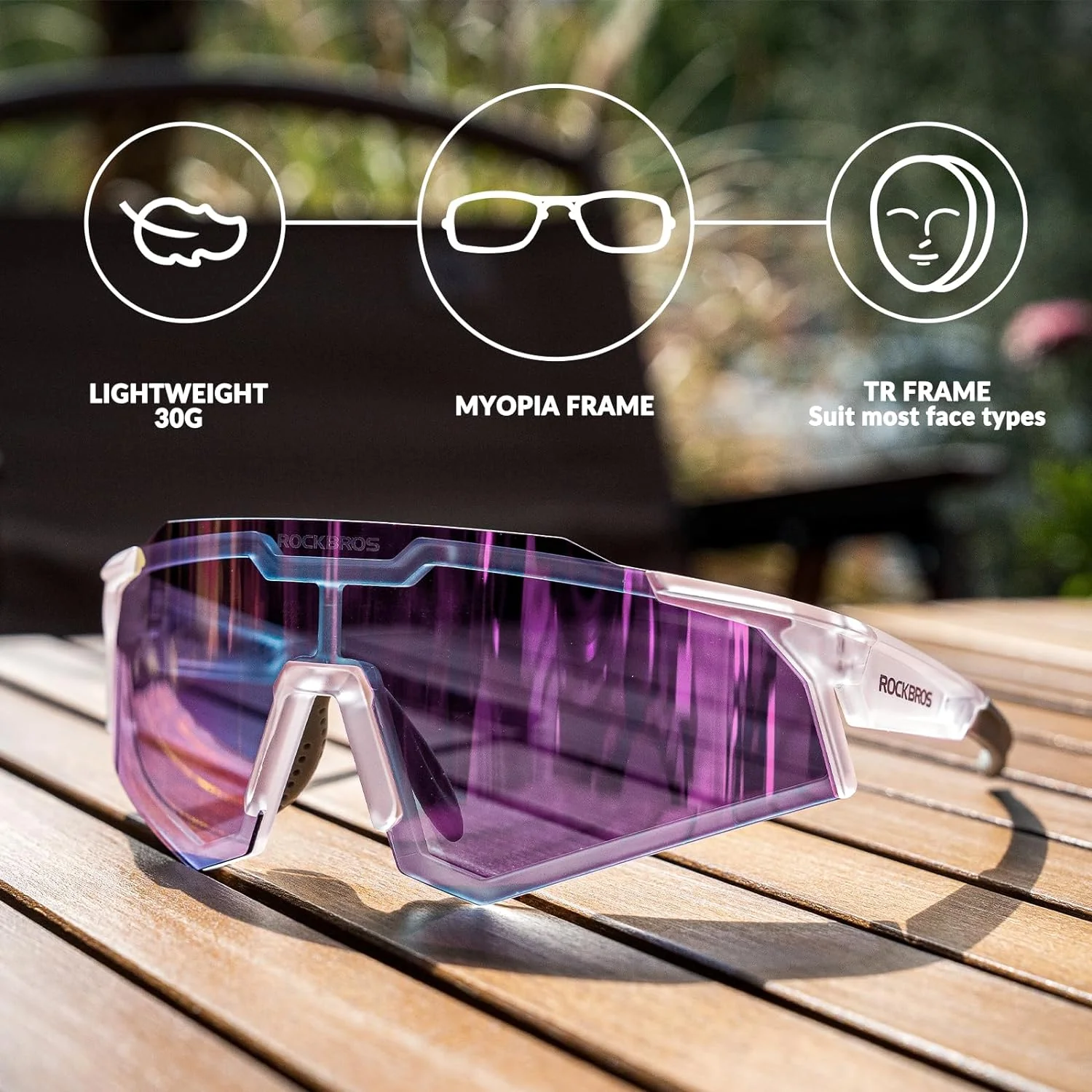 Half-Frame Photochromic Sports Sunglasses (UV400) - Image 71