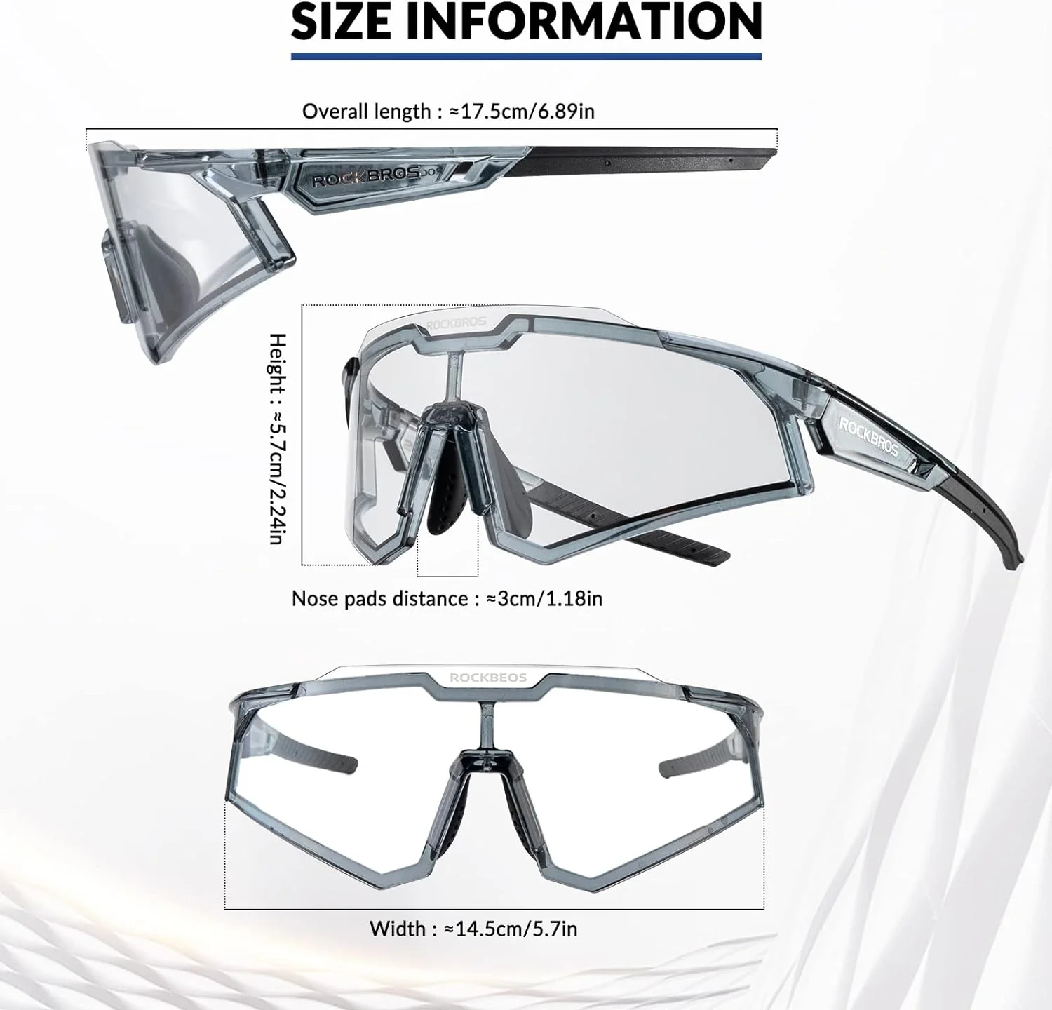 Half-Frame Photochromic Sports Sunglasses (UV400) - Image 81
