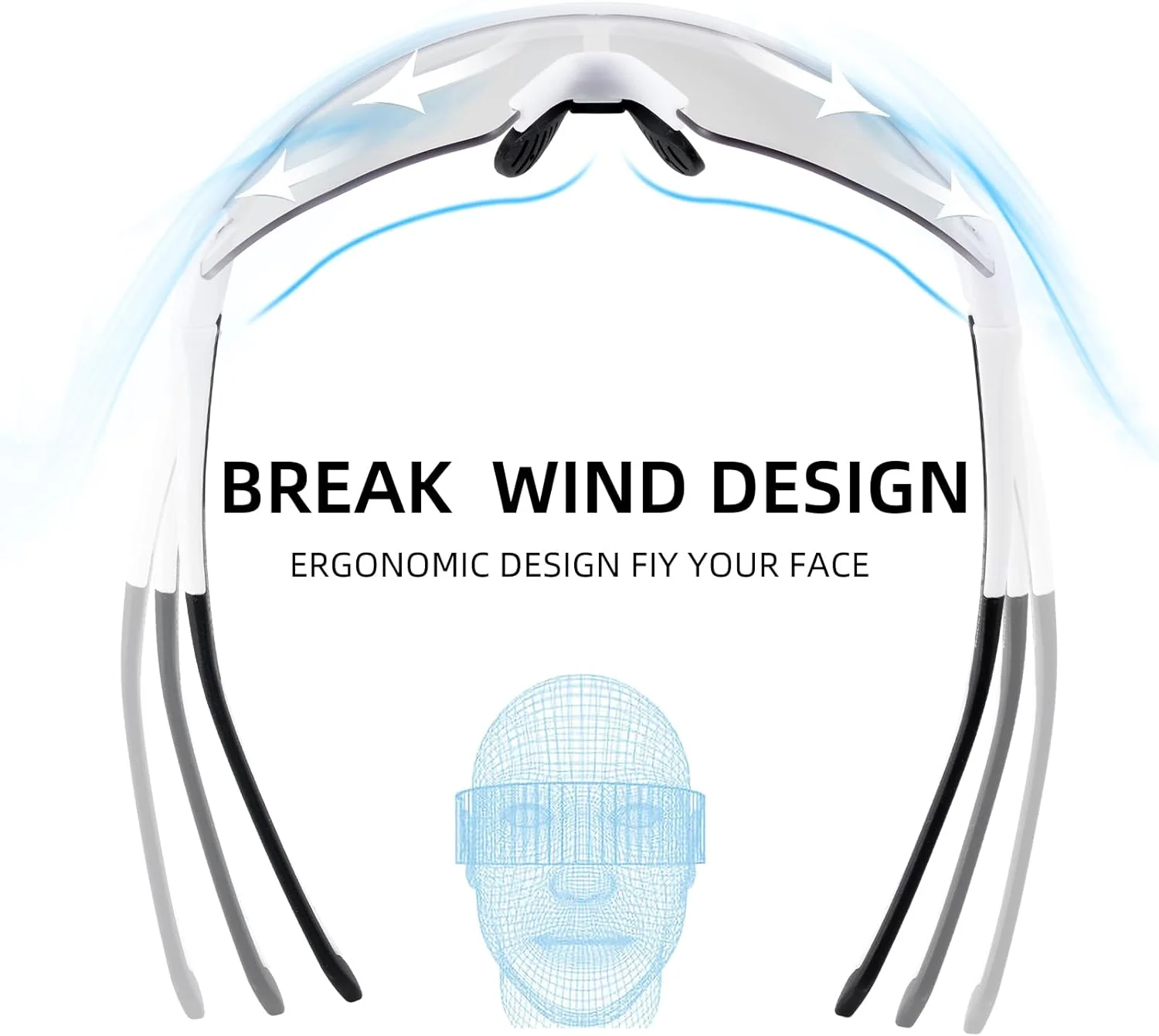 Half-Frame Photochromic Sports Sunglasses (UV400) - Image 89