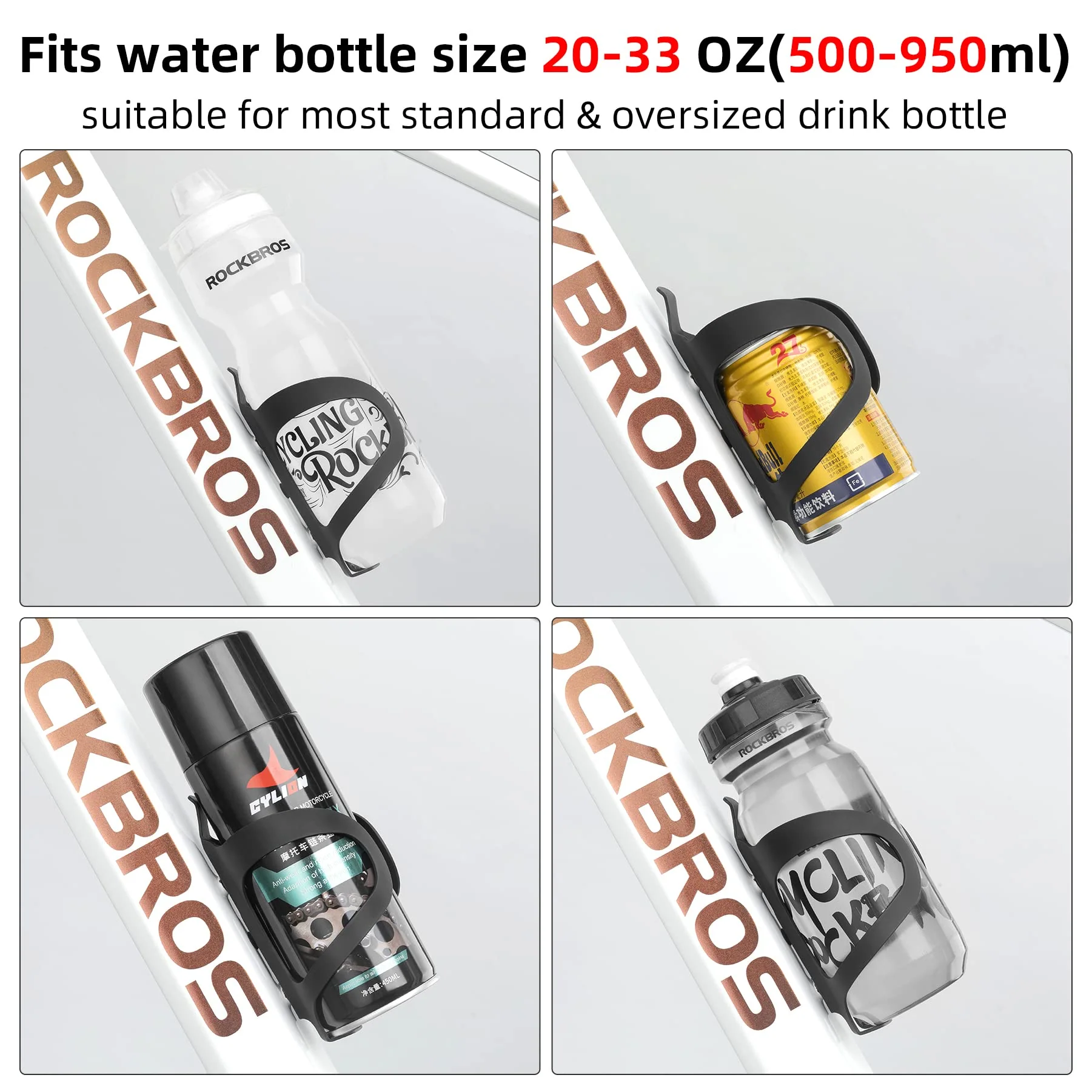 ROCKBROS Lightweight Alloy Aluminum Bike Water Bottle Cage - Secure Hold Bicycle Bottle Bracket - Image 11