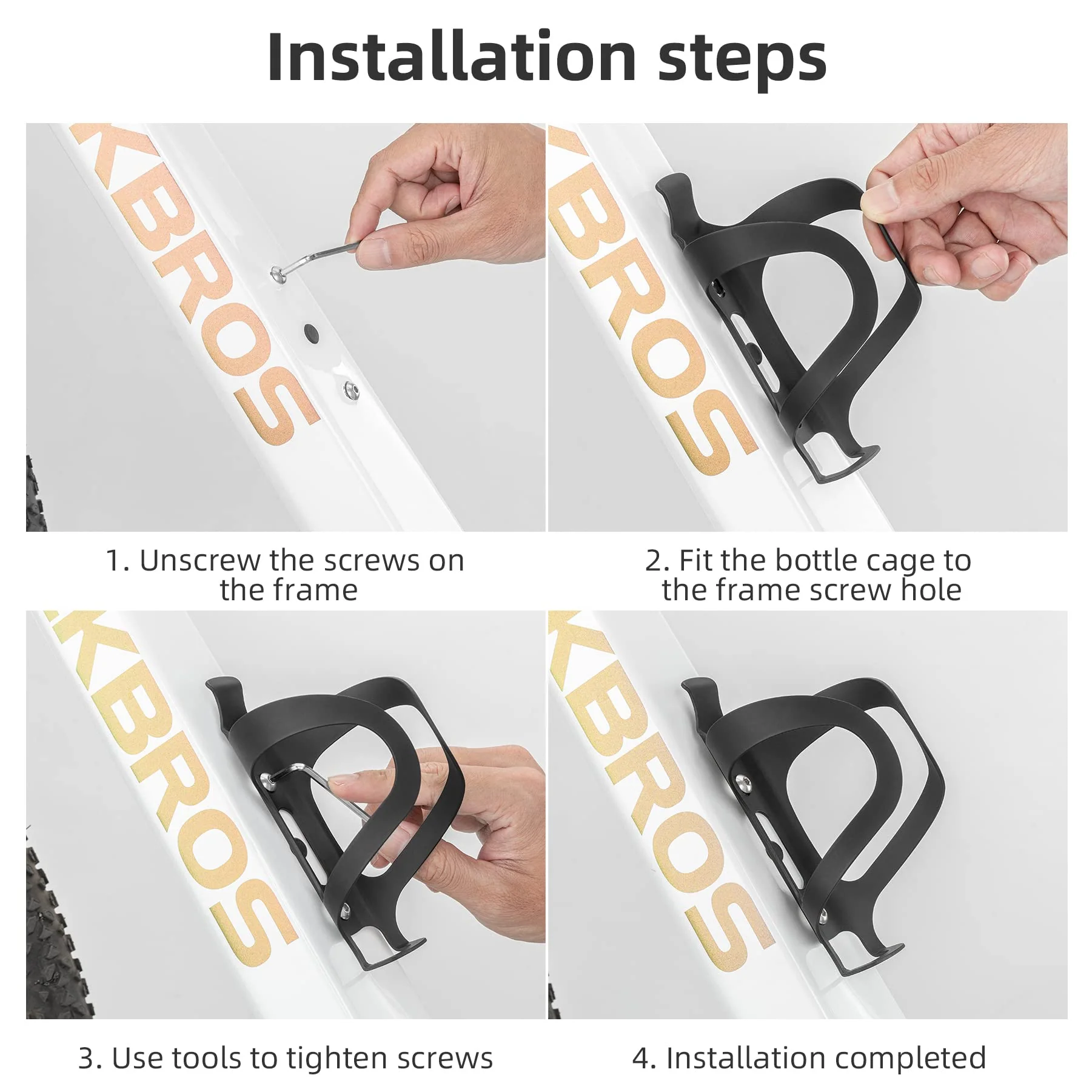 ROCKBROS Lightweight Alloy Aluminum Bike Water Bottle Cage - Secure Hold Bicycle Bottle Bracket - Image 6