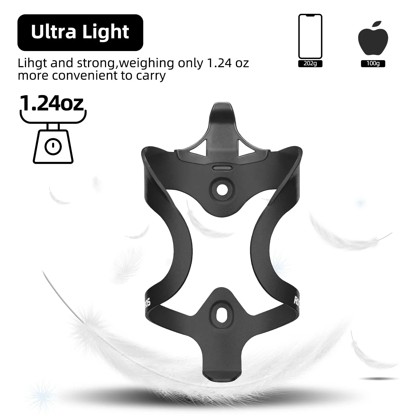 ROCKBROS Lightweight Alloy Bike Water Bottle Holder for Road Mountain Bikes - Image 2
