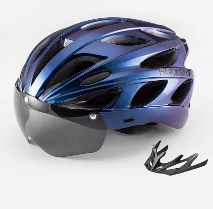 ROCKBROS Lightweight Cycling Helmet with Removable Goggles  Sun Visor - Image 25