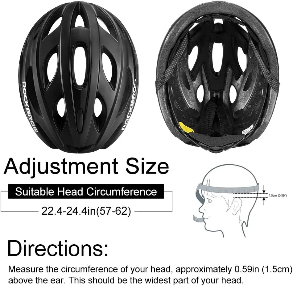 ROCKBROS Lightweight Cycling Helmet with Removable Goggles  Sun Visor - Image 5