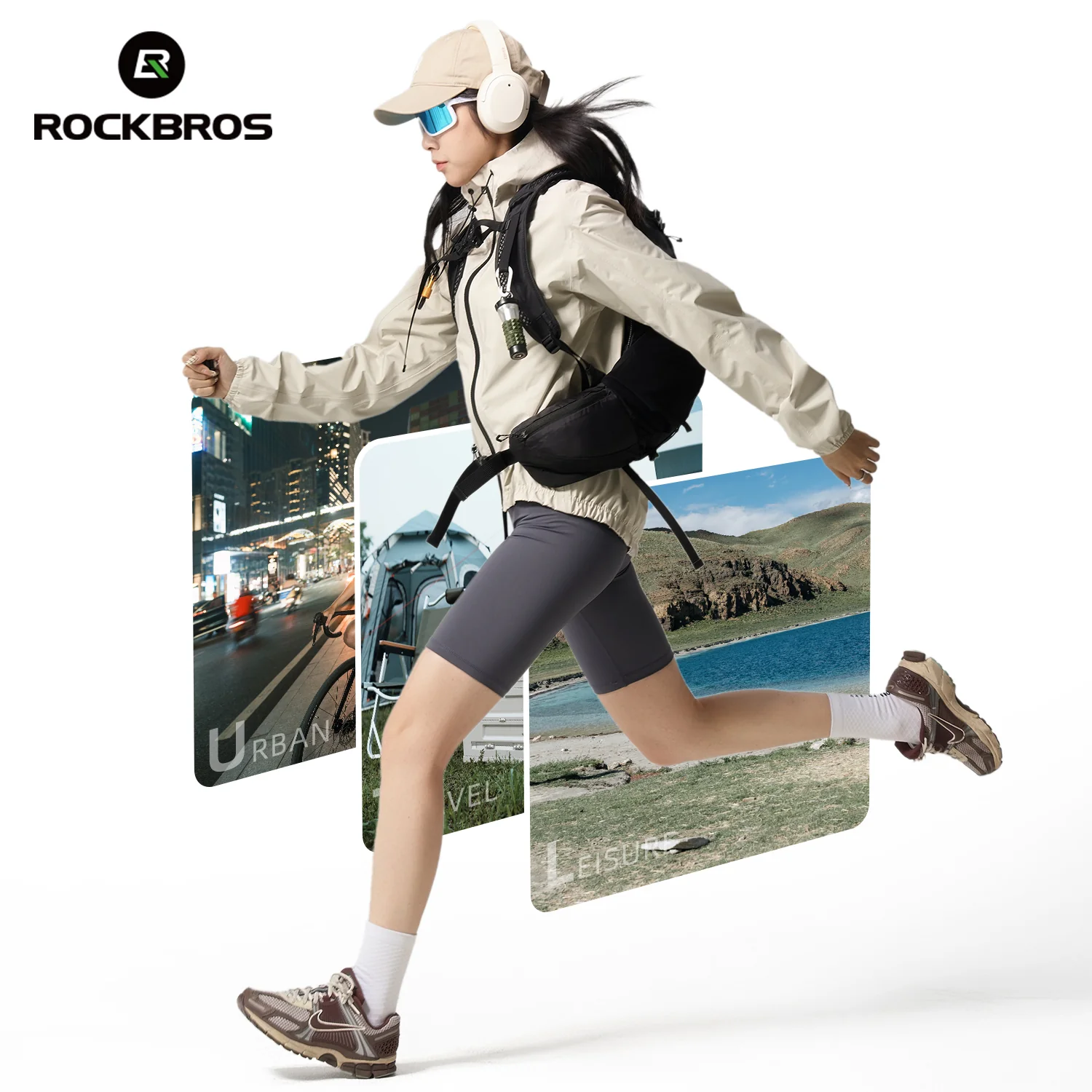 ROCKBROS Men's Cycling Running Windbreaker Windproof Jacket Lightweight High Visibility - Image 5