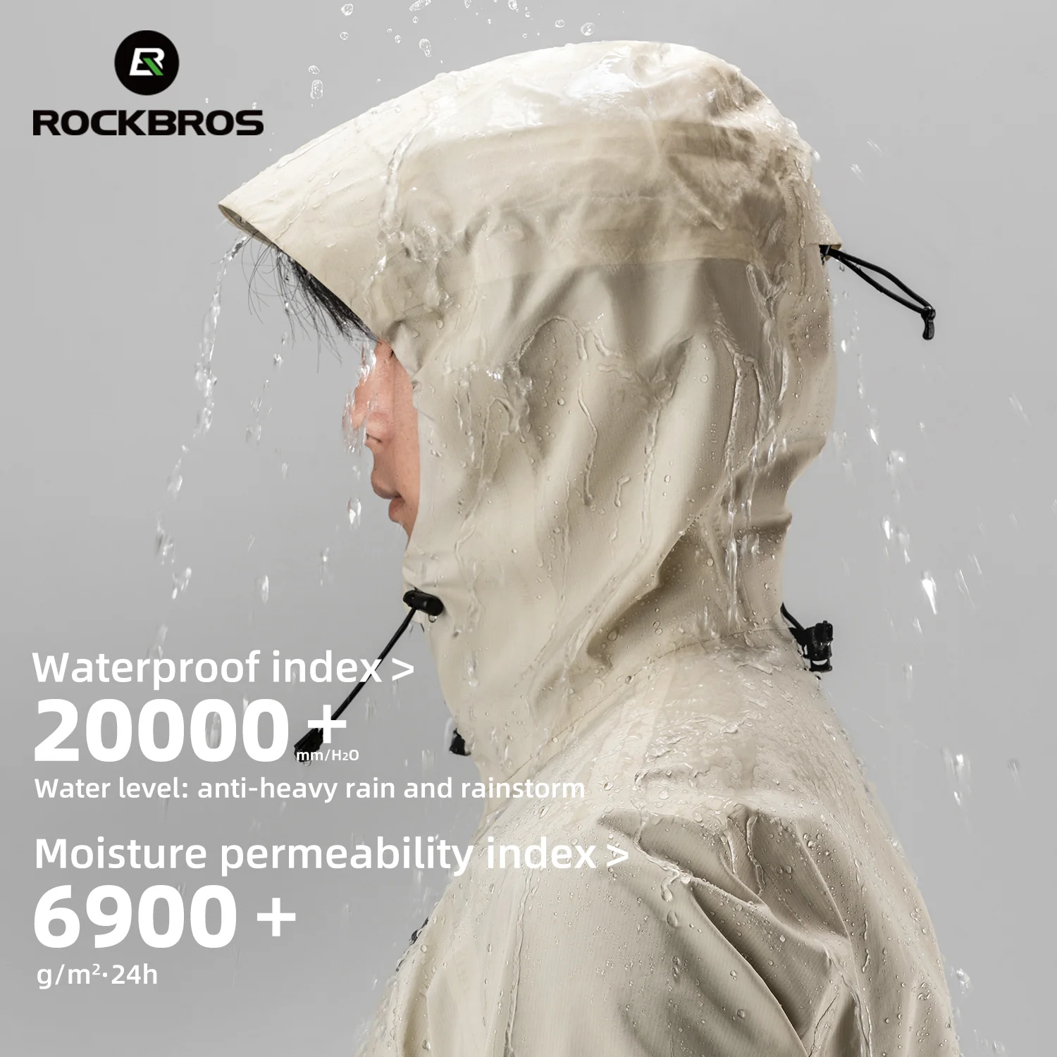 ROCKBROS Men's Cycling Running Windbreaker Windproof Jacket Lightweight High Visibility - Image 8