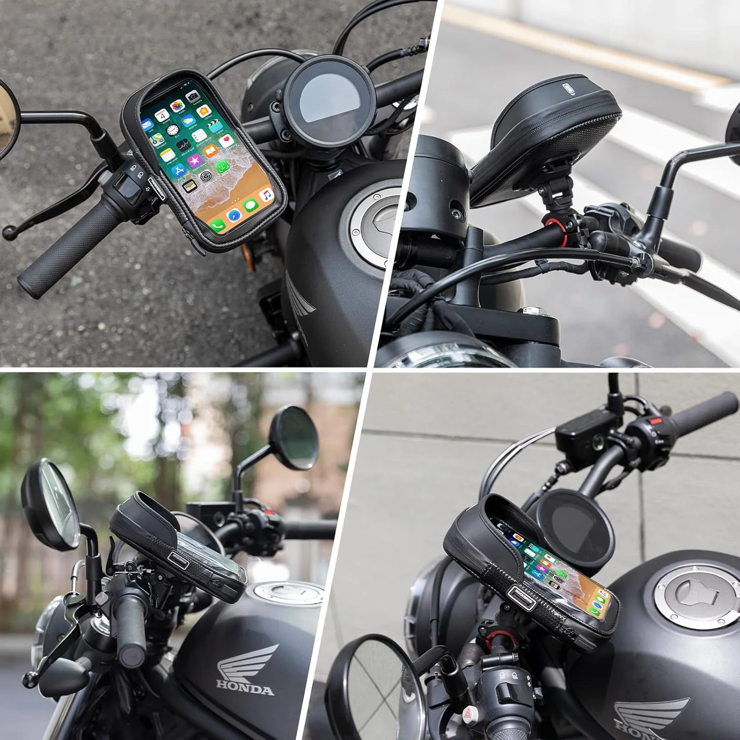 Waterproof Motorcycle Handlebar Phone Bag - Image 7