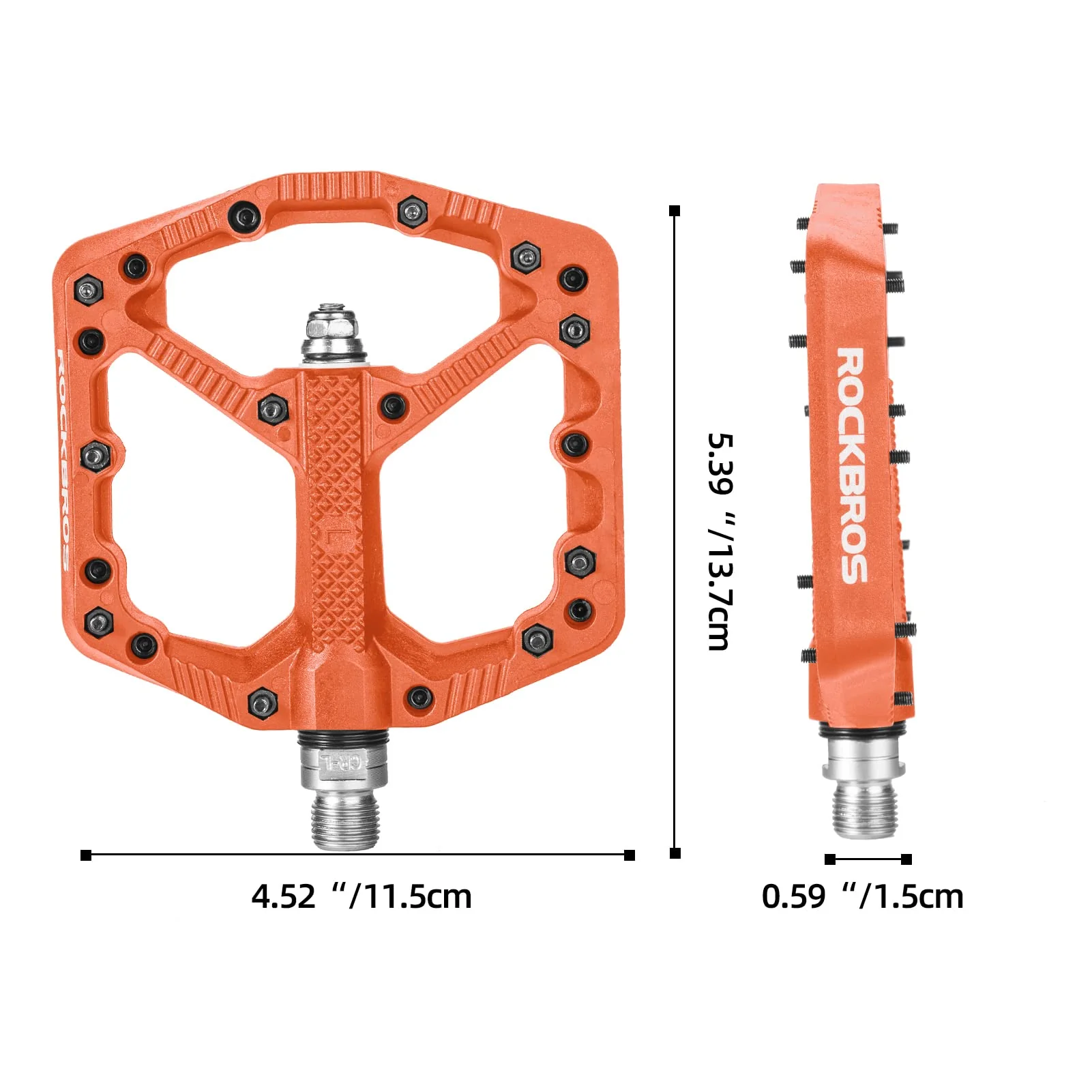 ROCKBROS Mountain Bike Pedals Flat MTB Pedals Nylon Fiber Bicycle Platform Pedals - Image 10