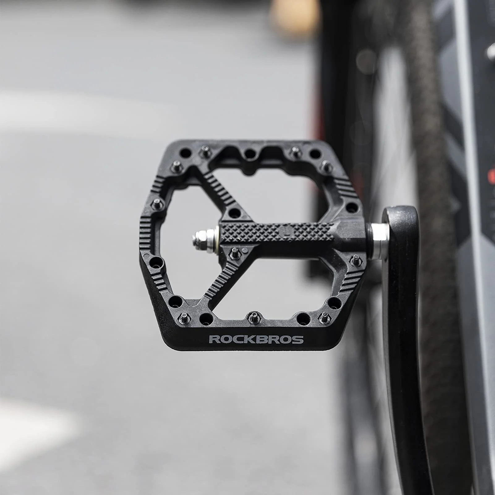 ROCKBROS Mountain Bike Pedals Flat MTB Pedals Nylon Fiber Bicycle Platform Pedals - Image 11