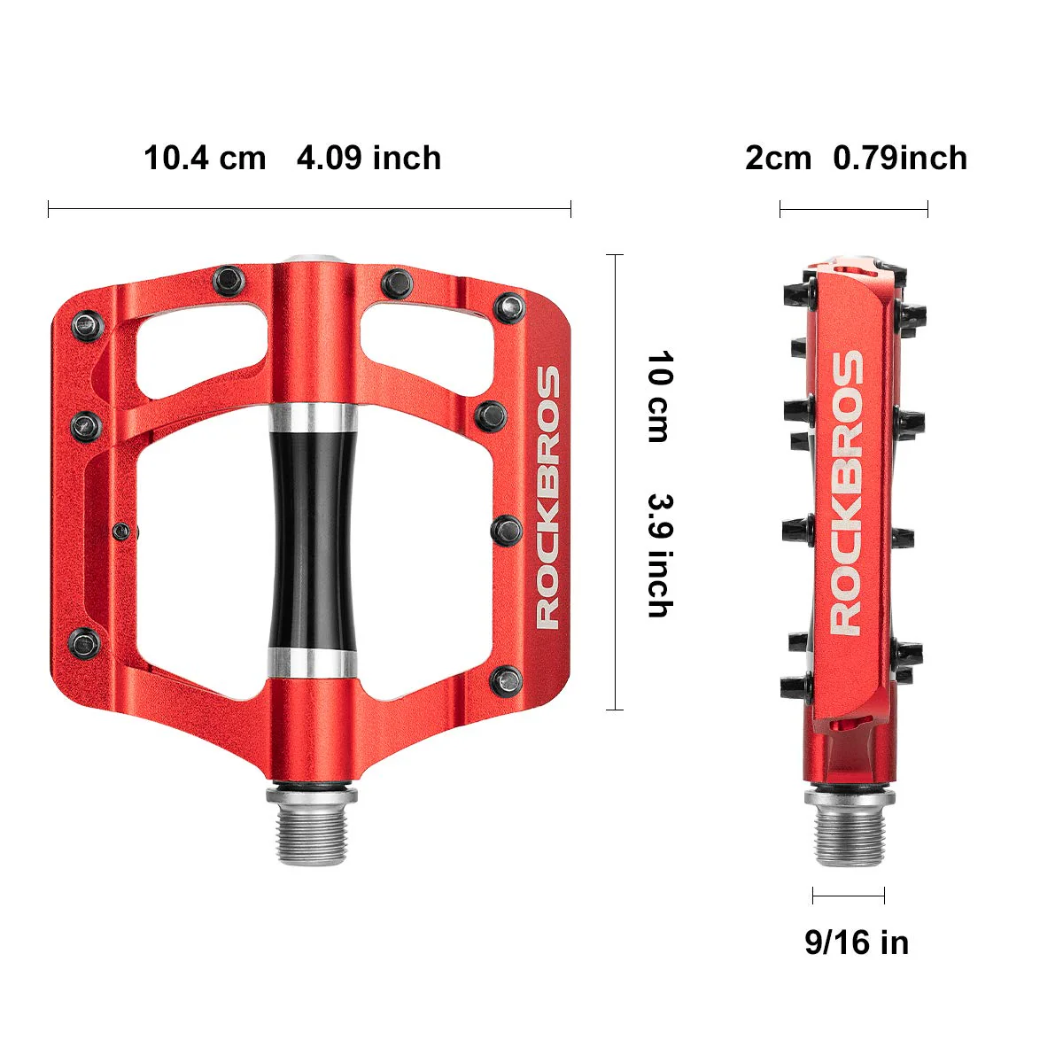 ROCKBROS MTB Pedals Platform Bike Pedal Aluminum 9/16" Bicycle Pedal Non-Slip Lightweight Flat Pedals for BMX Road Mountain Bikes - Image 27