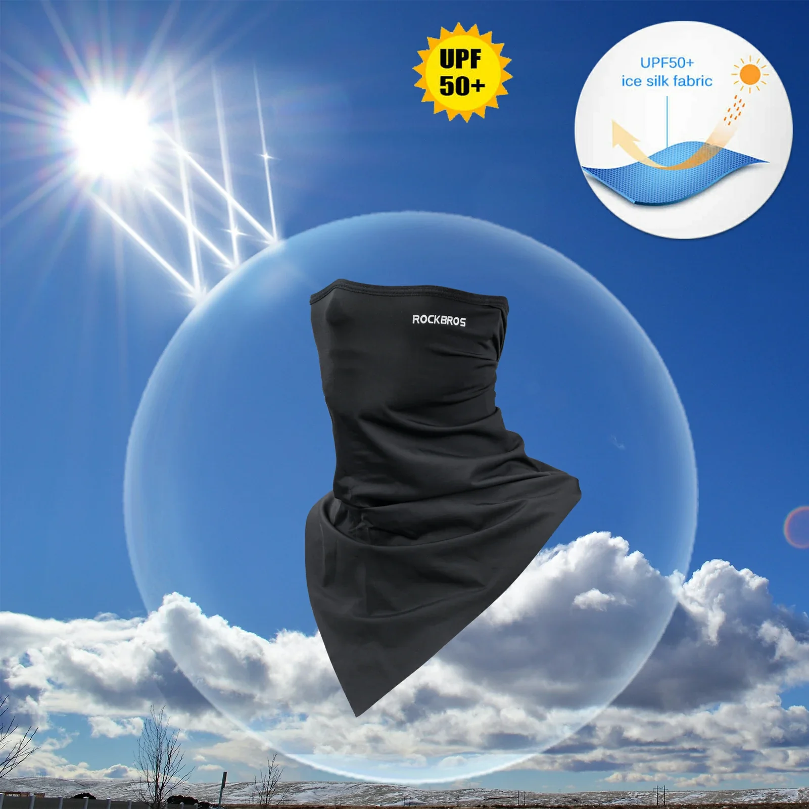 ROCKBROS Neck Gaiter-UPF 50+ Cool Face Cover UV Protection Breathable Neck Gaiters - Image 7