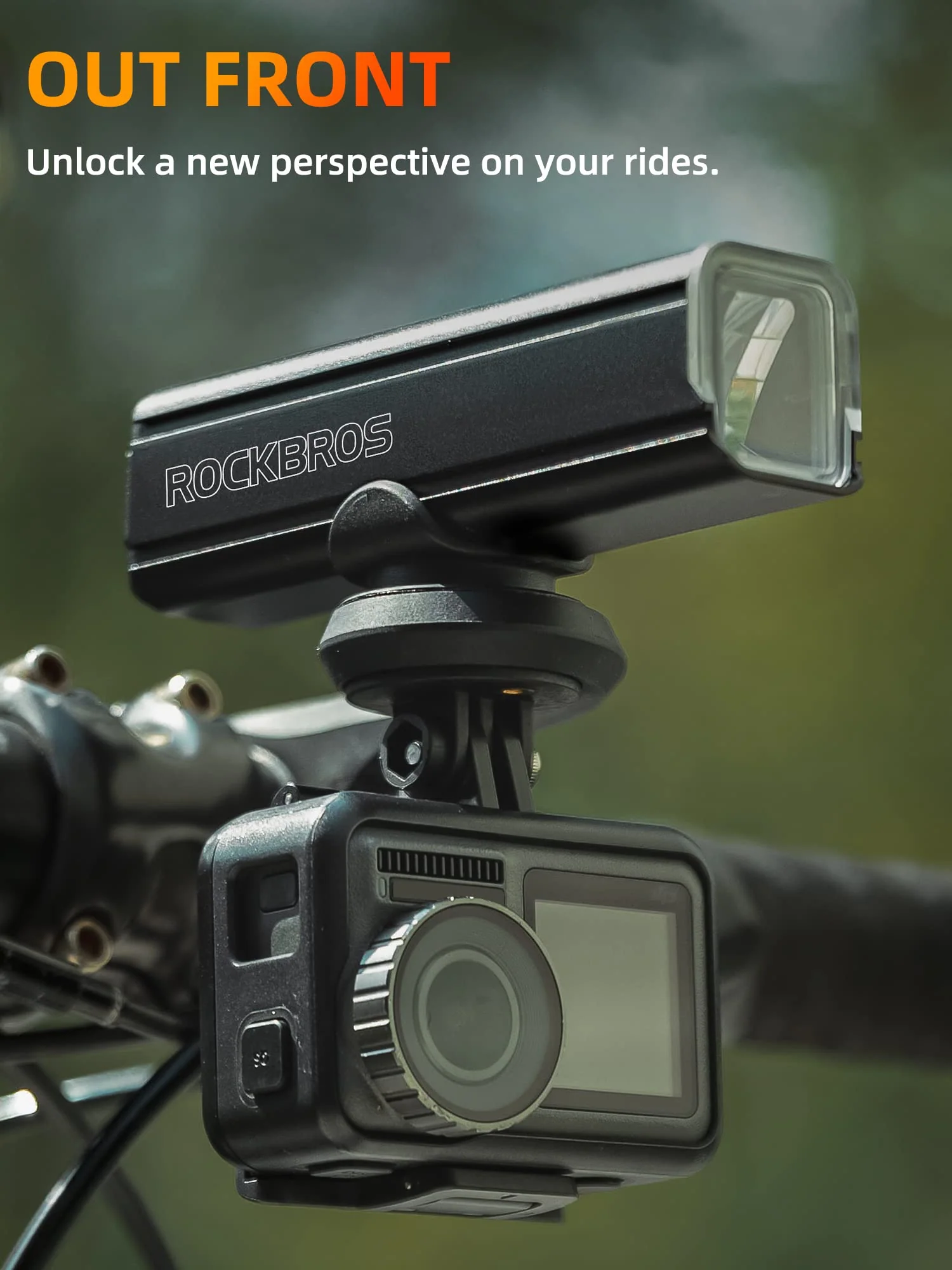 ROCKBROS Out Front Mount for Garmin, iGPSPORT - Fits 32-35mm Handlebars - Image 6