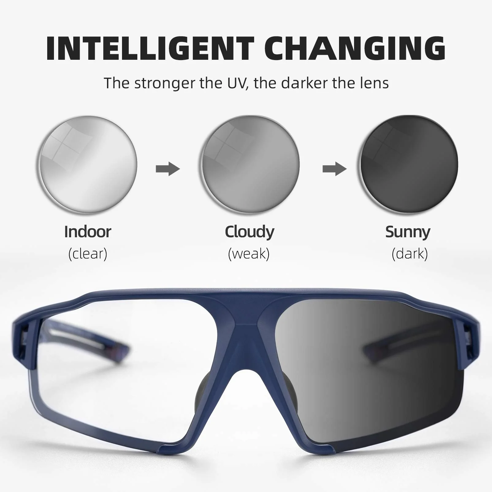Adaptive Photochromic Cycling Sunglasses (UV400 Lens) - Image 3
