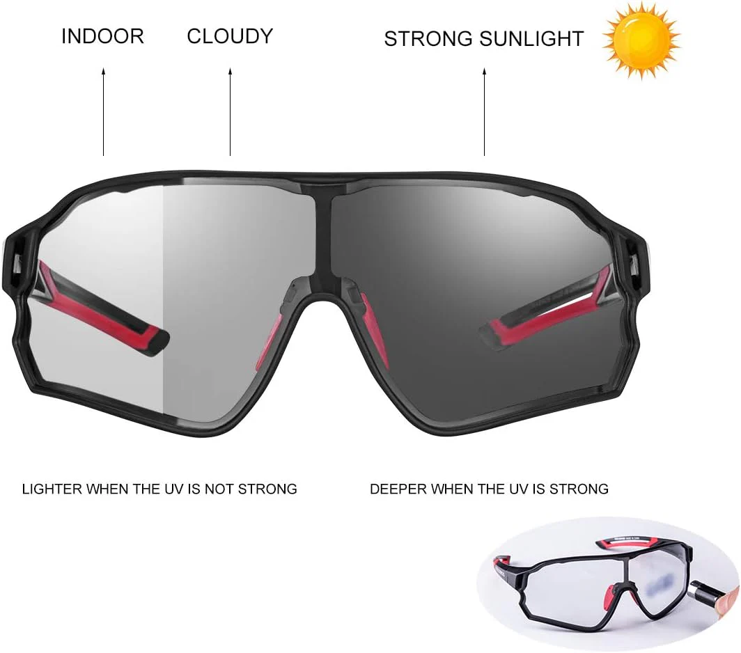 Thickened PC Lens Photochromic Sunglasses (UV400) - Image 22