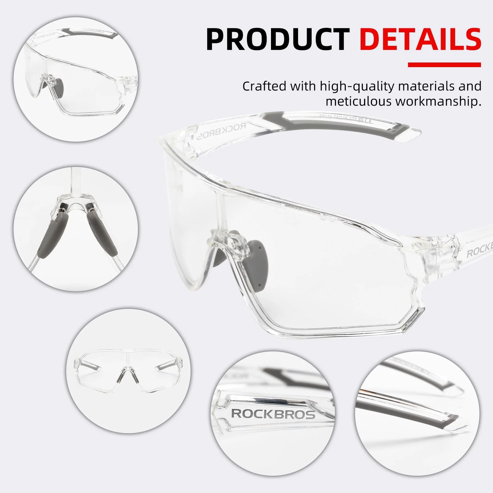 Thickened PC Lens Photochromic Sunglasses (UV400) - Image 35