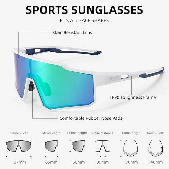 Unisex Polarized Cycling Sunglasses with TR90 Frame - Image 23