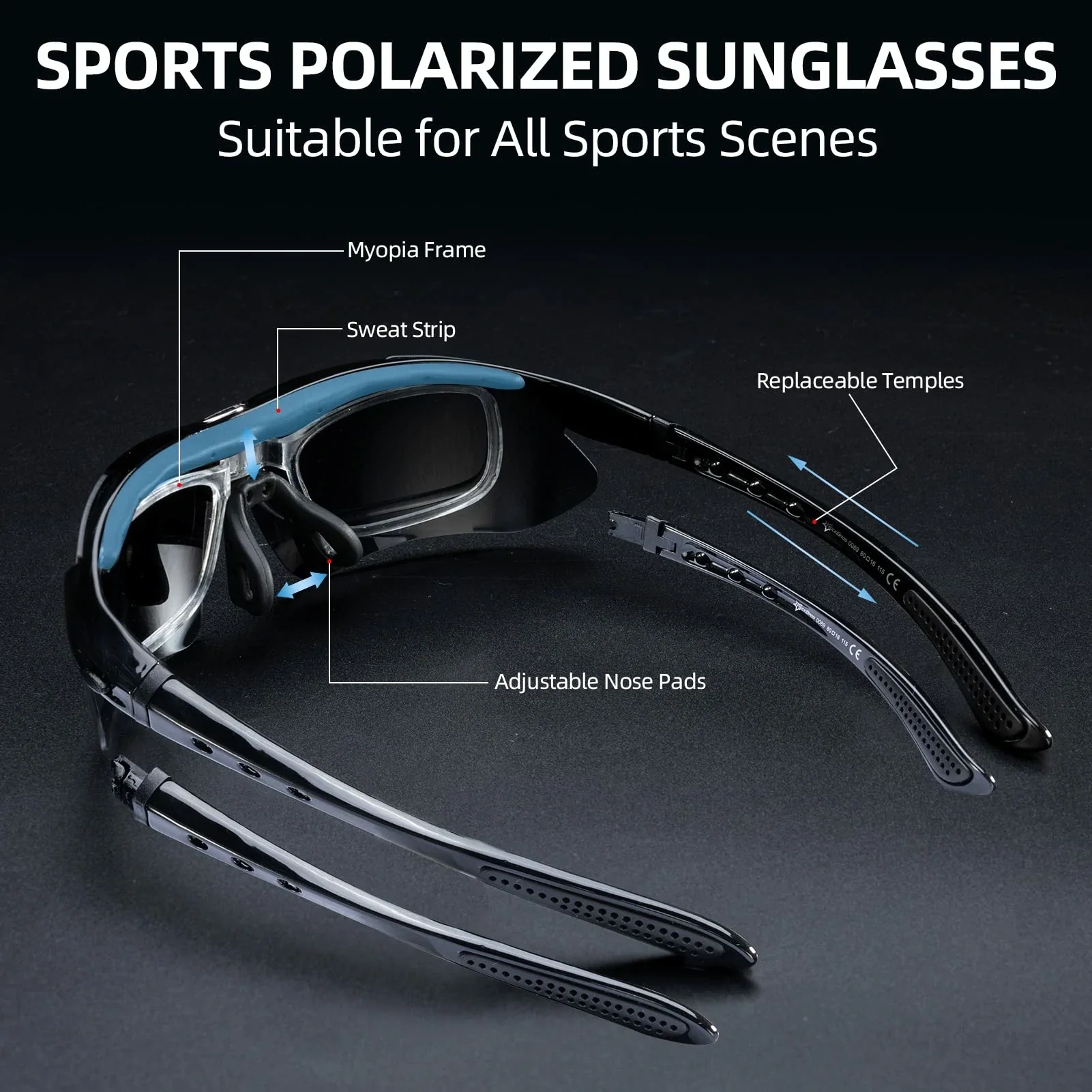 Polarized Sports Sunglasses for Cycling - Image 3
