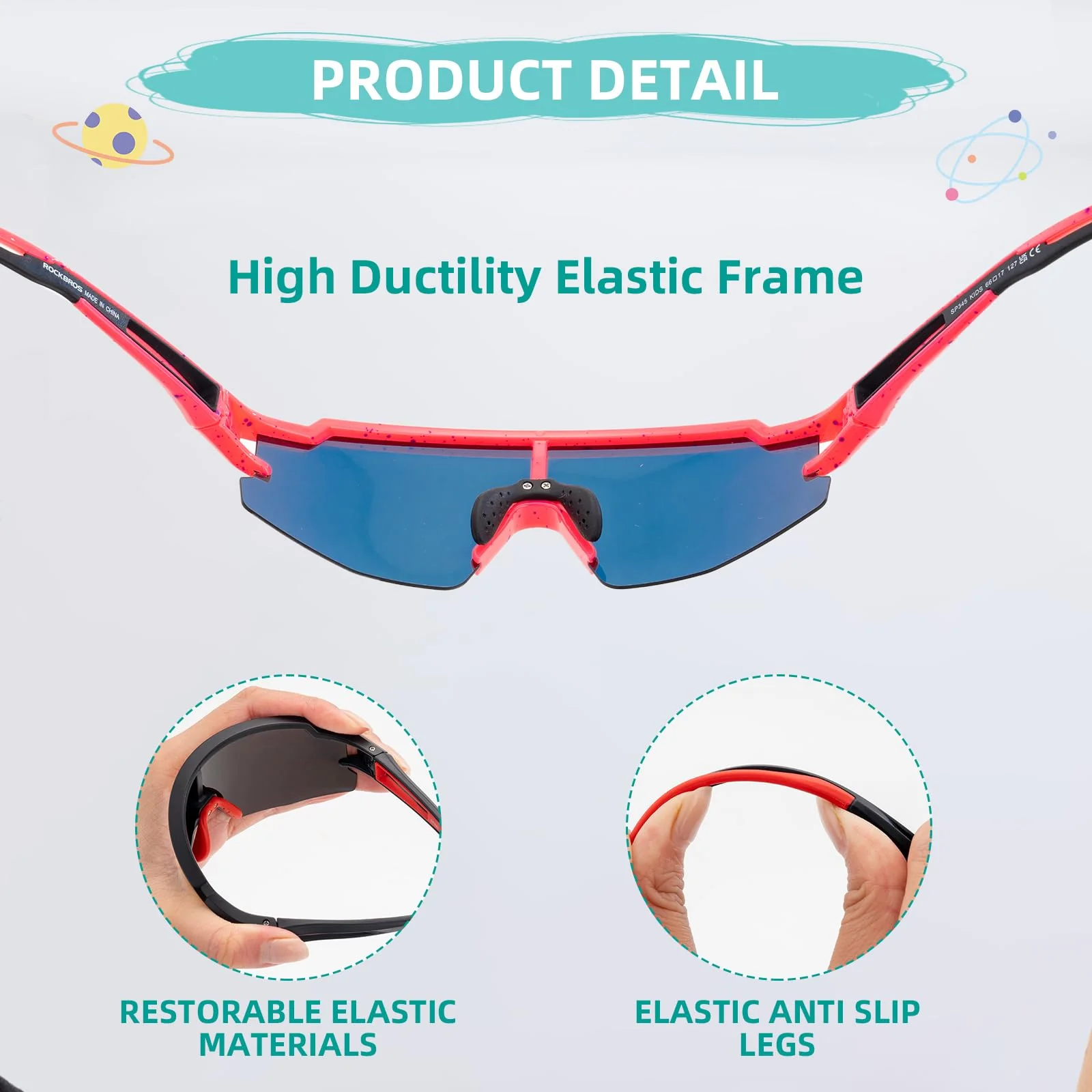ROCKBROS Polarized Youth Kids UV400 Cycling Sports Sunglasses for Boys Girls Age 8-14 - Image 29