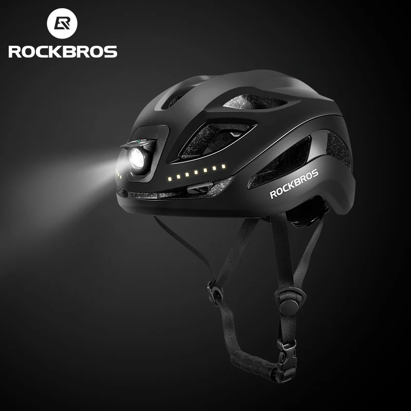 ROCKBROS Safety Warning Helmet with Built-In Lights and Adjustable Fit Electric USB - Image 10